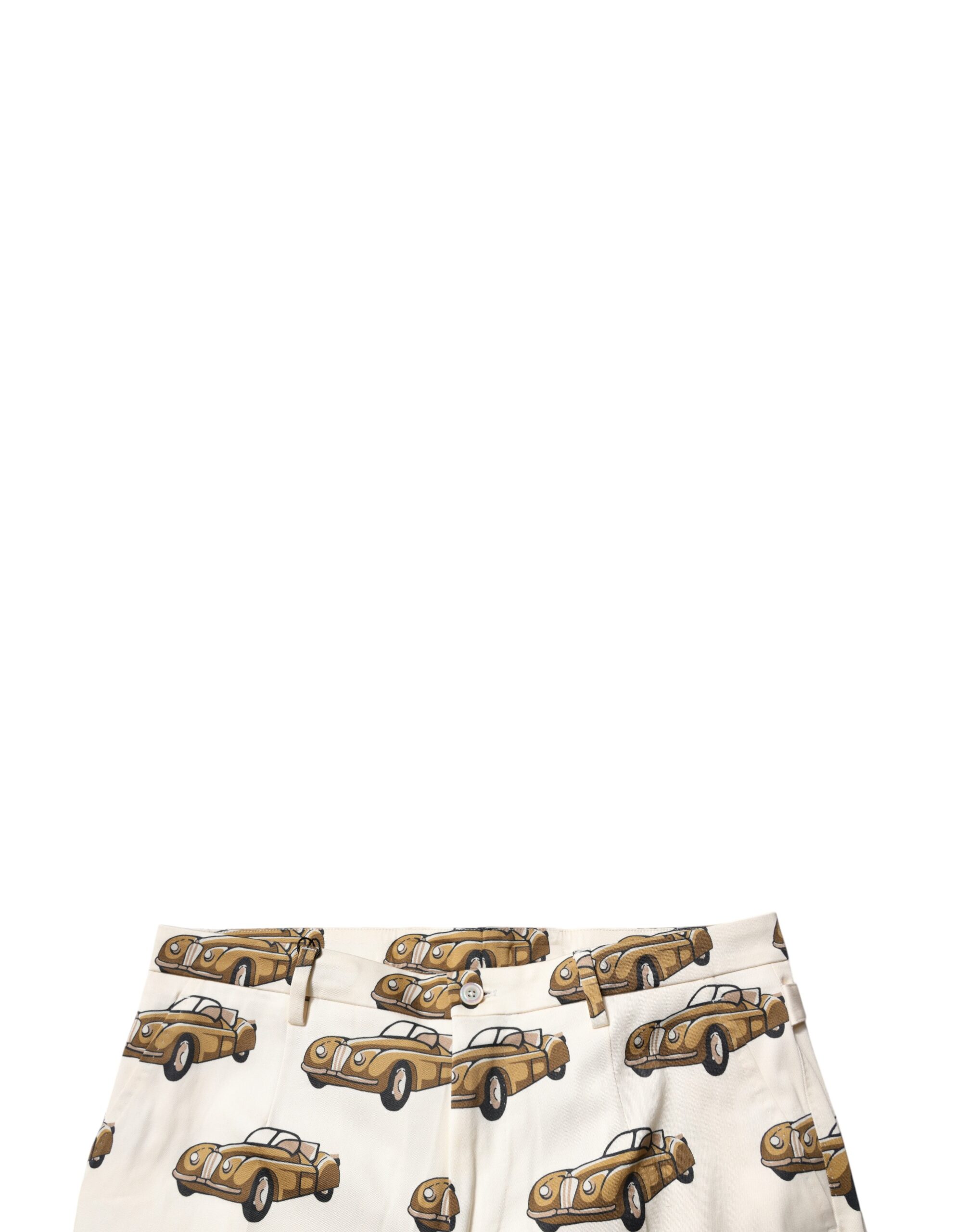 Dolce & Gabbana Off White Cars Cotton Skinny Men Denim Jeans - Image 5