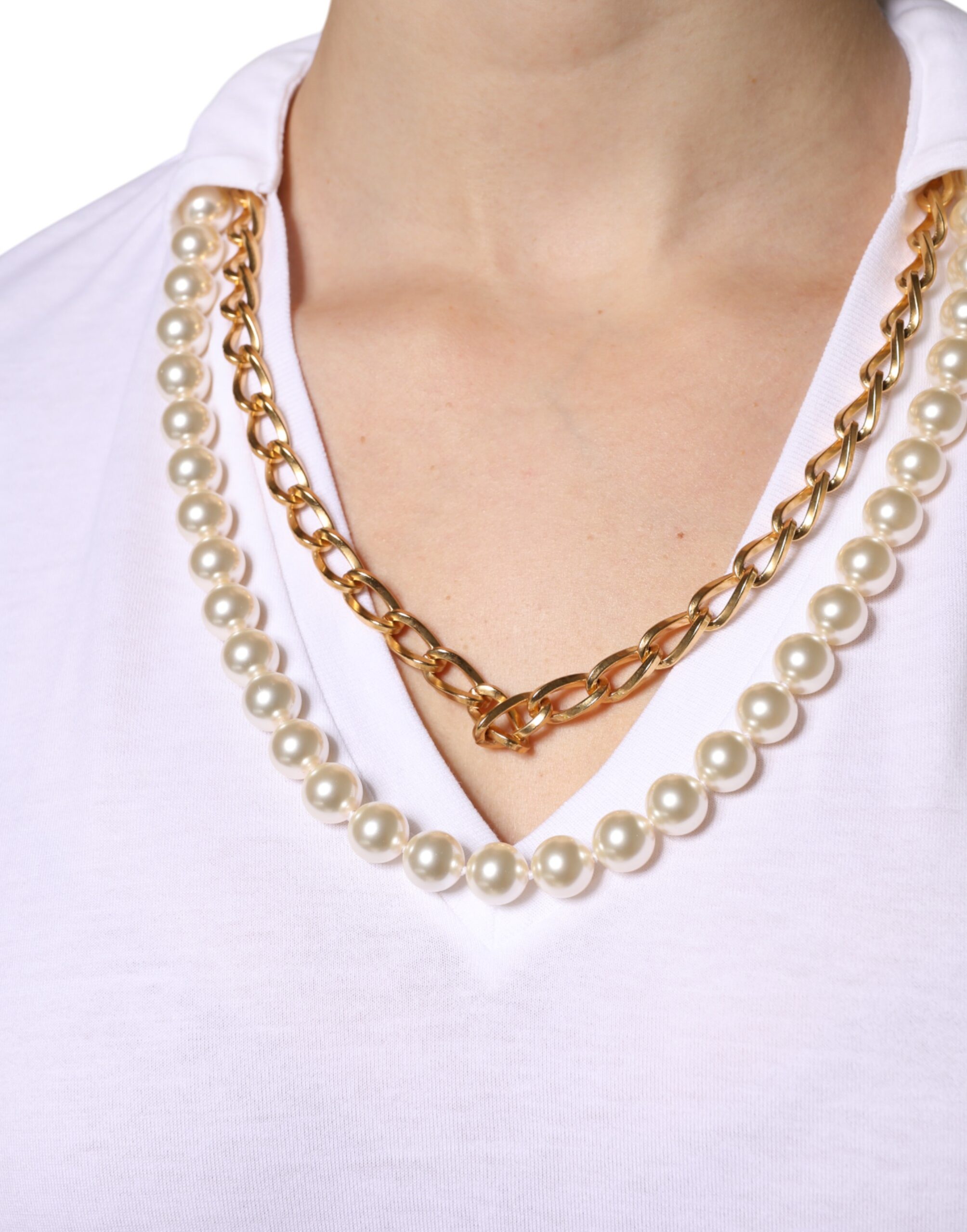 Dolce & Gabbana White Necklace Cotton Short Sleeve T-shirt - Image 7
