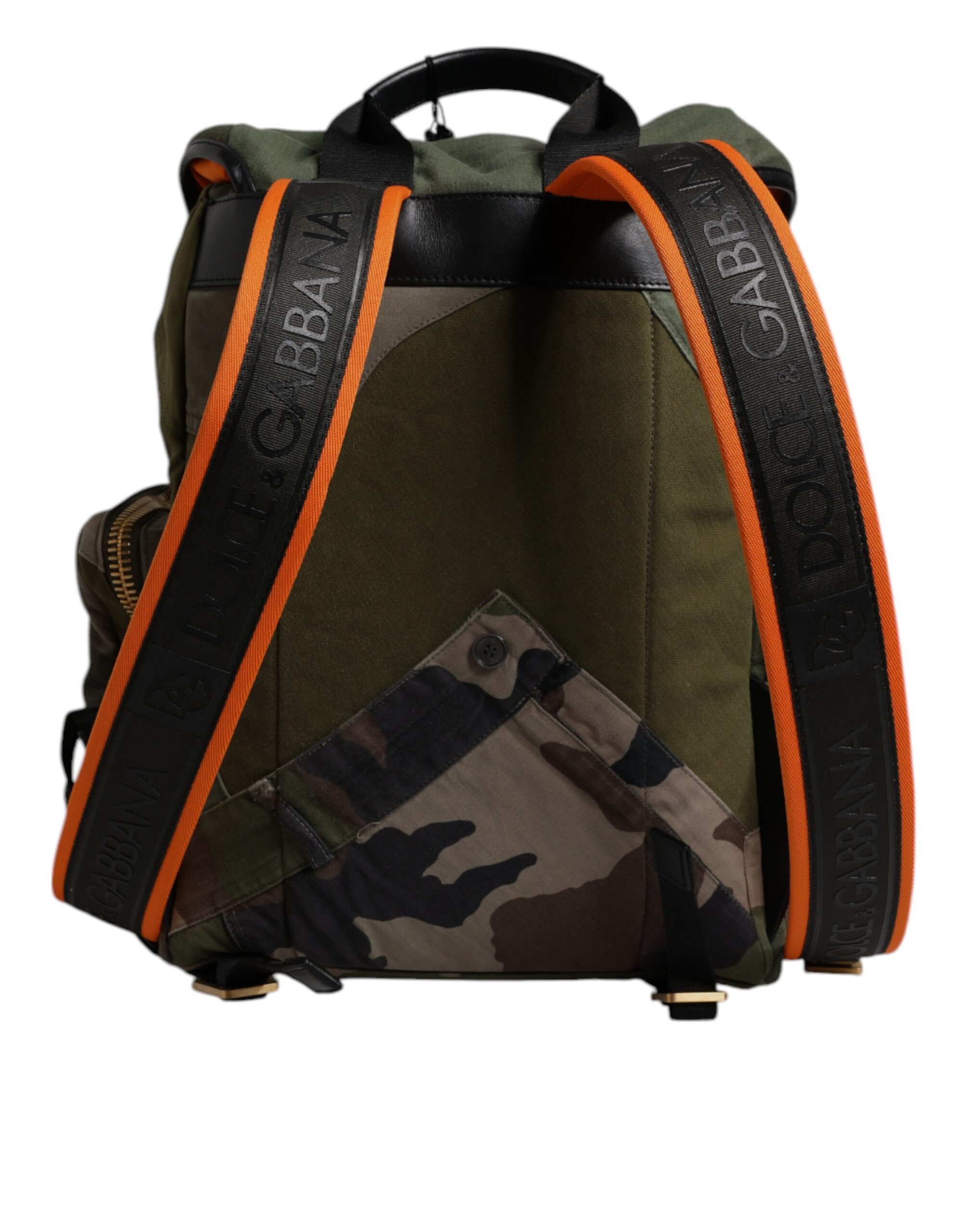 Dolce & Gabbana Military Green Patchwork Travel Backpack Bag - Image 5