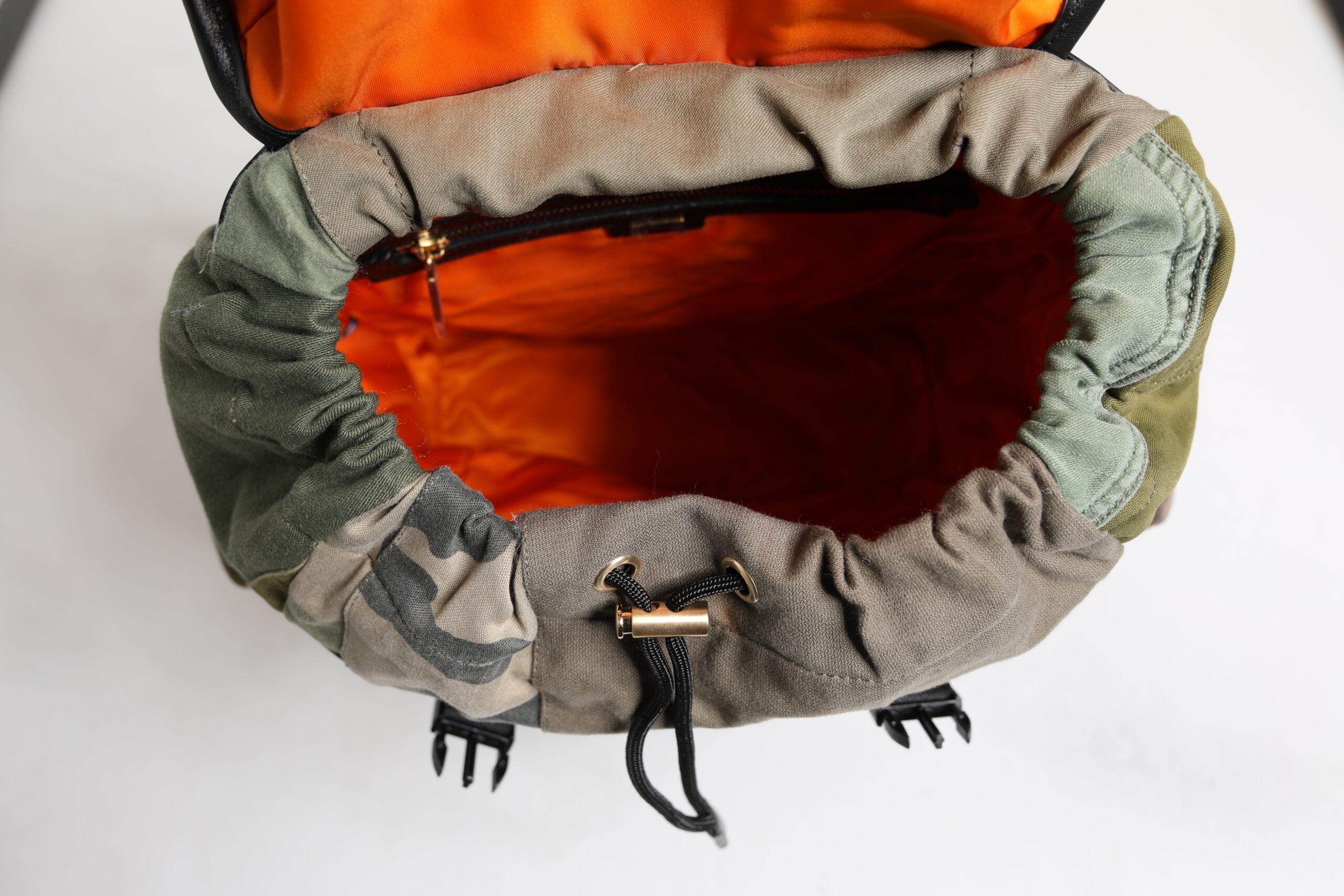 Dolce & Gabbana Military Green Patchwork Travel Backpack Bag - Image 7