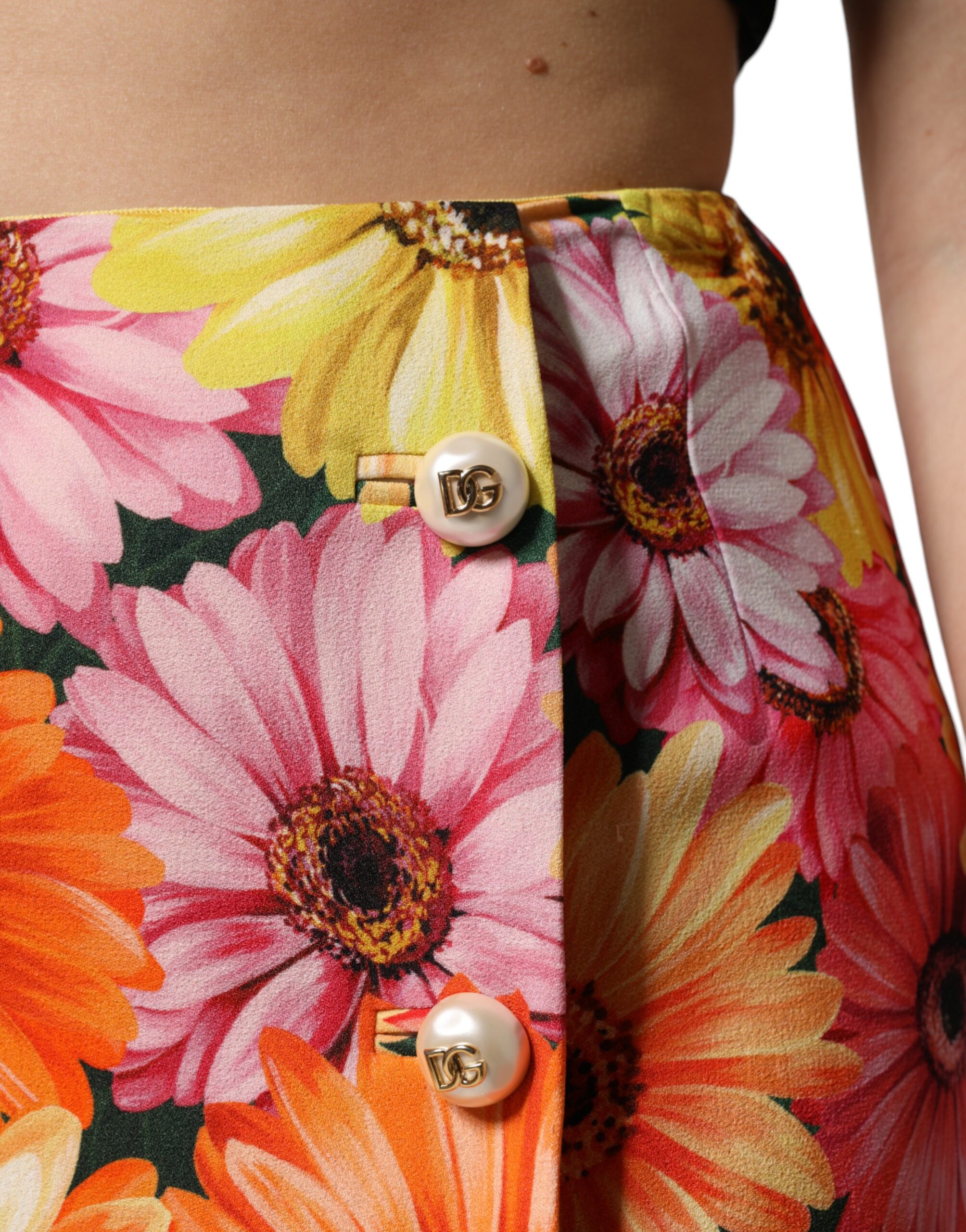 Dolce & Gabbana Multicolor Floral High Waist Mini Skirt - Image 5