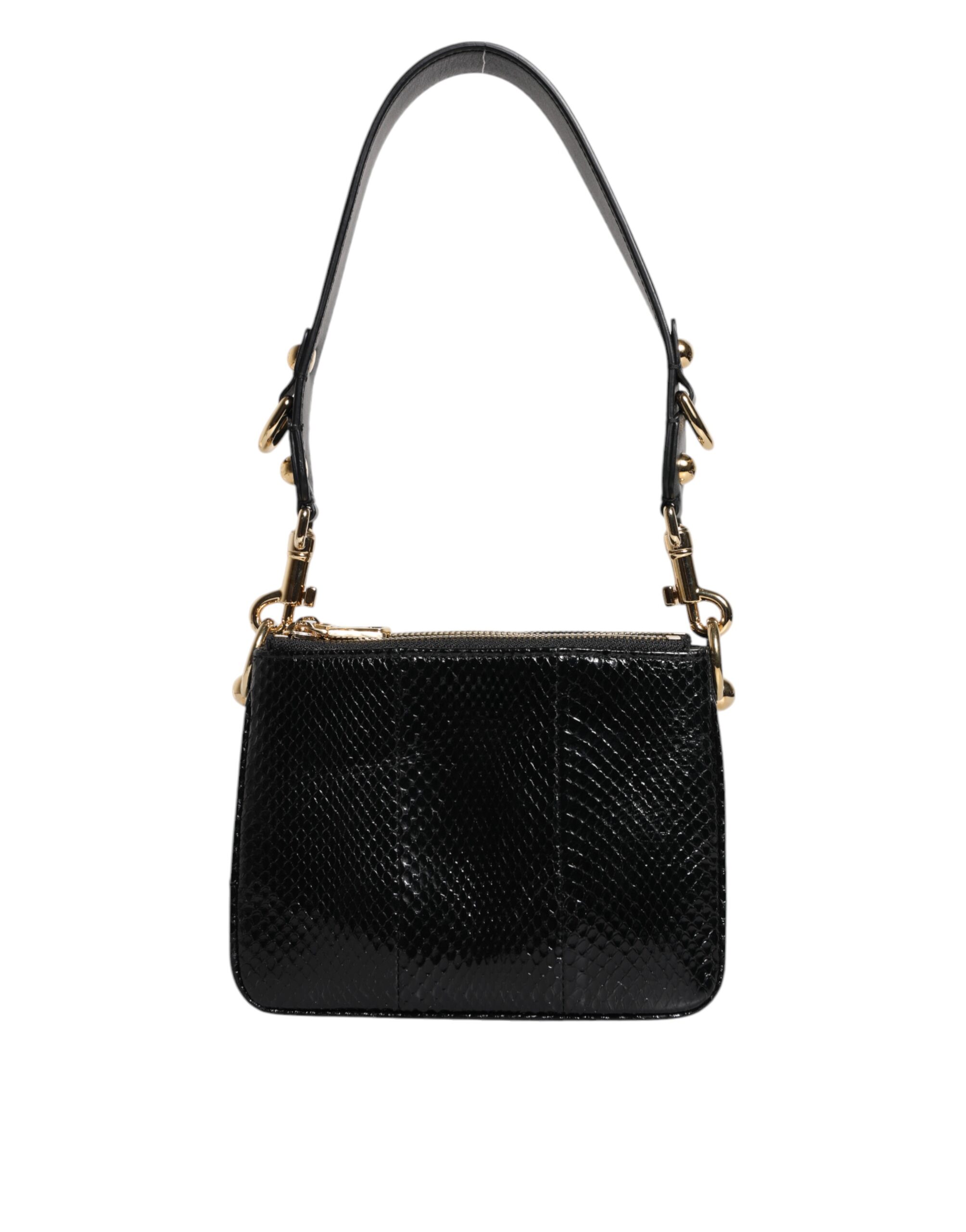 Dolce & Gabbana Black Exotic Leather Shoulder Sling Clutch Bag - Image 2