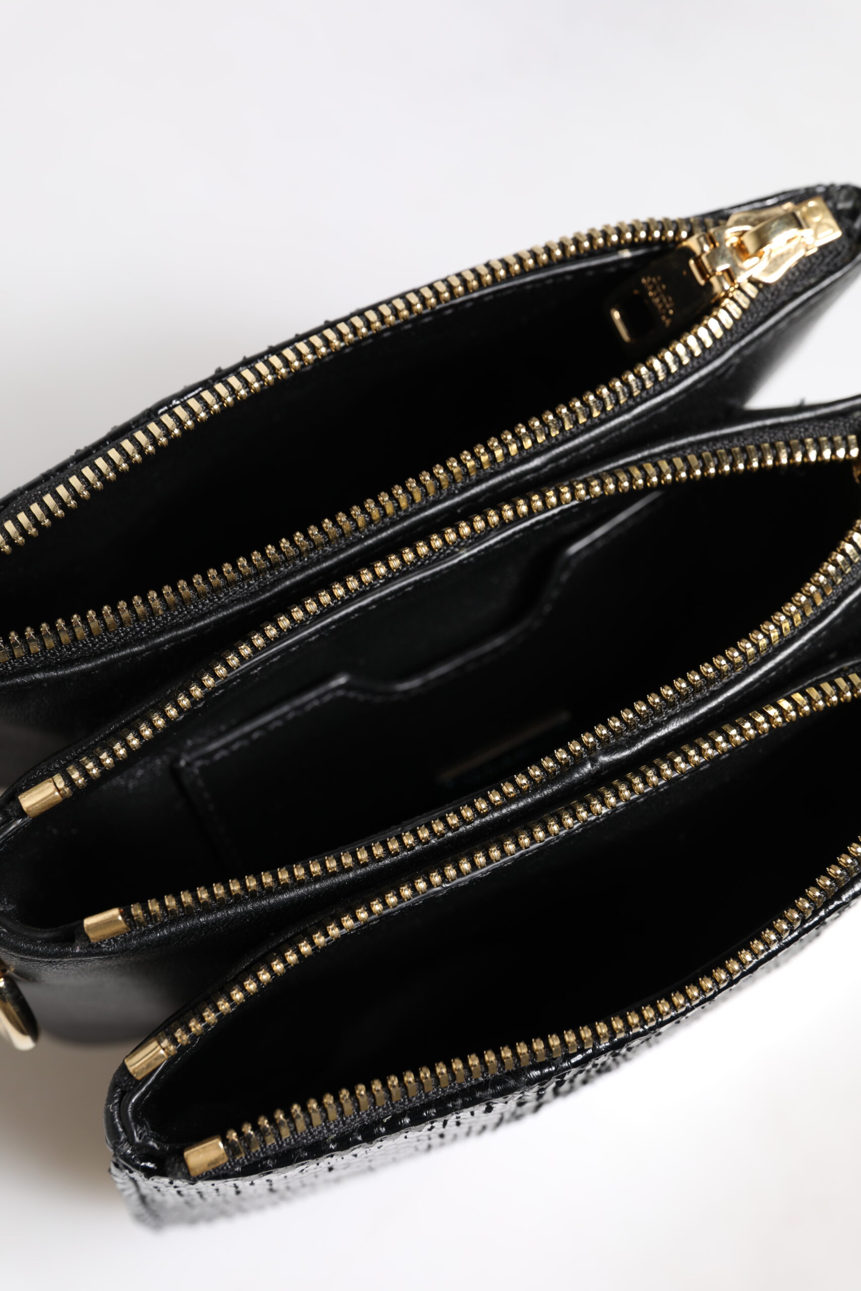 Dolce & Gabbana Black Exotic Leather Shoulder Sling Clutch Bag - Image 8