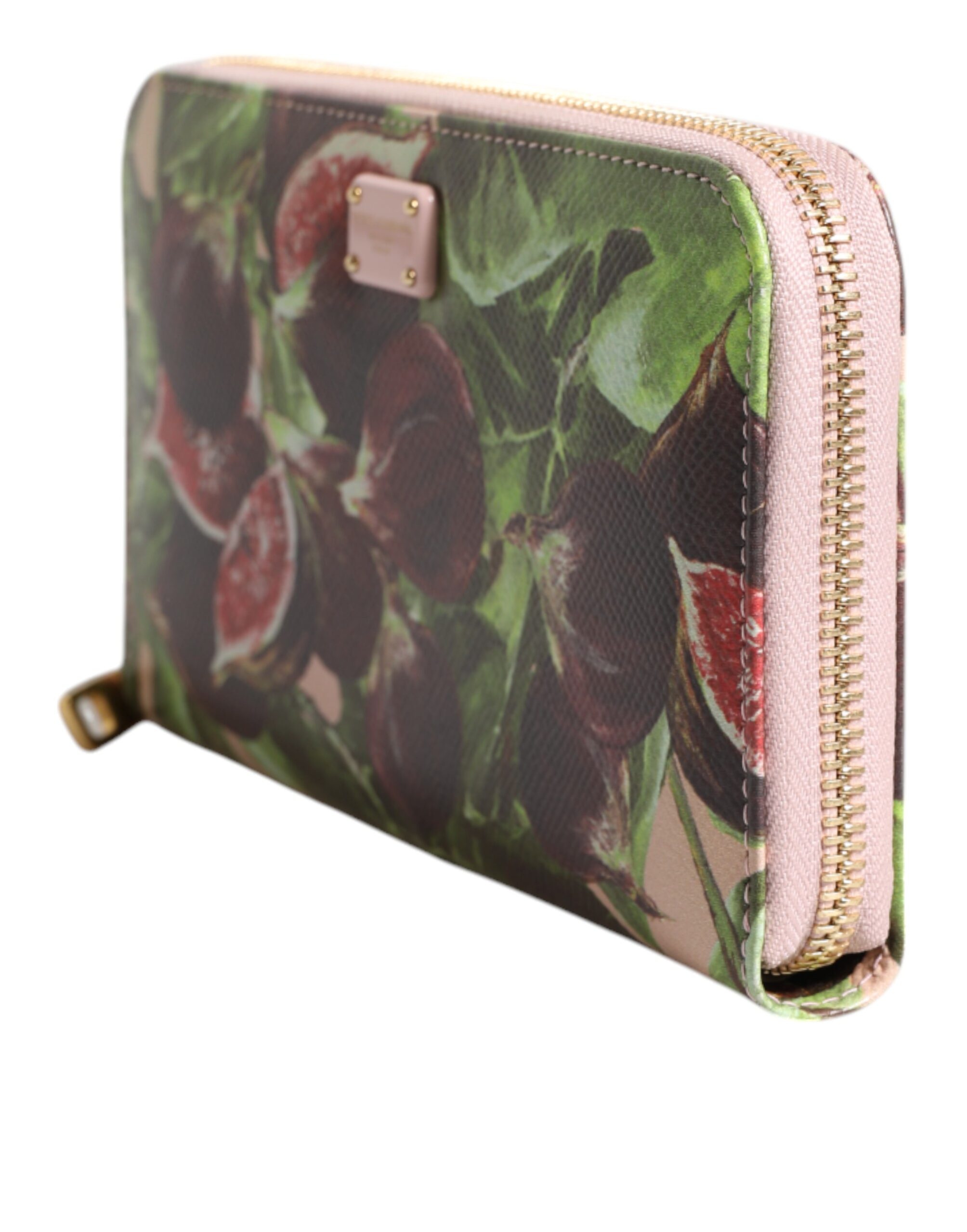 Dolce & Gabbana Multicolor Fig Fruit Dauphine Leather Zip Around Continental Wallet - Image 4