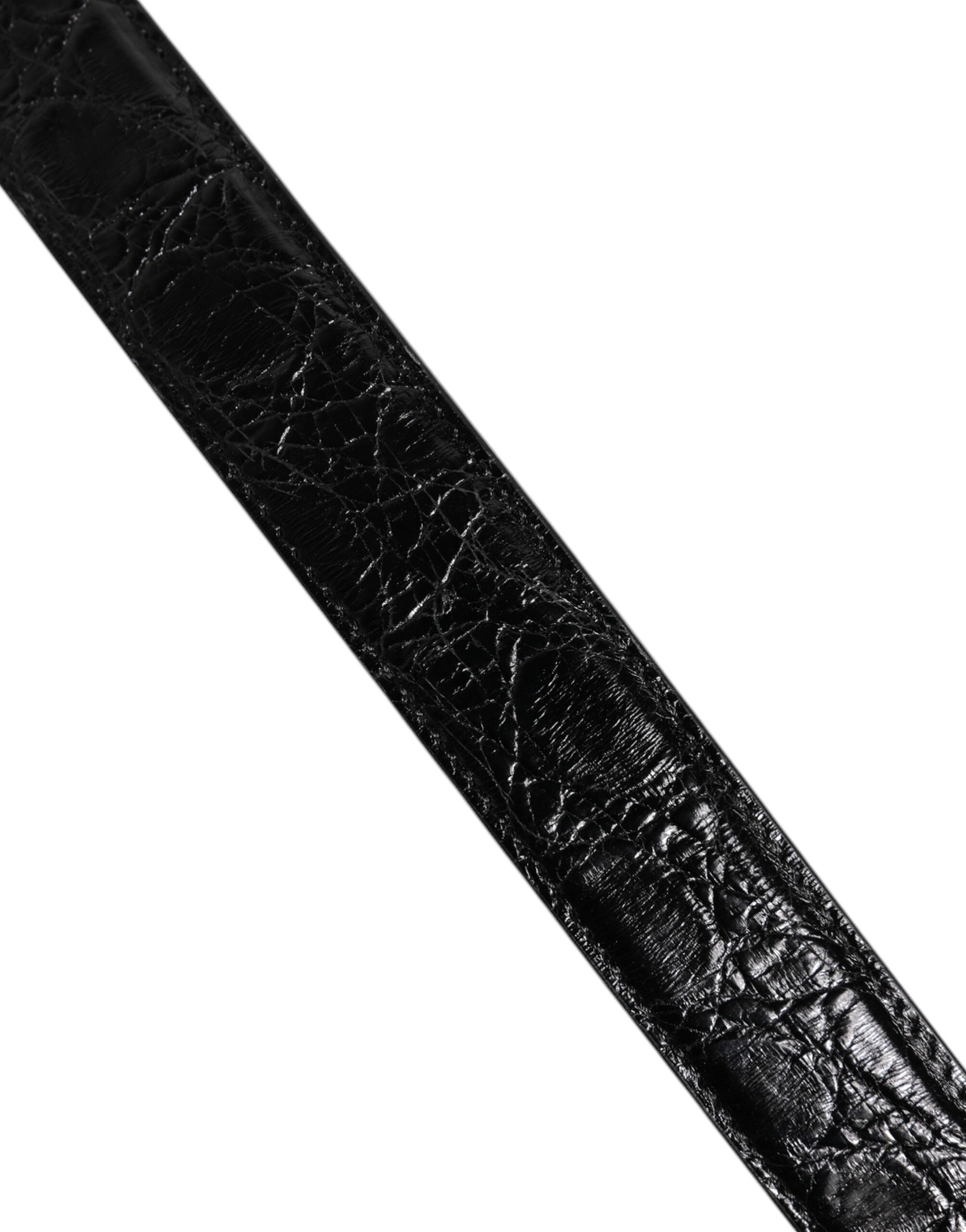 Dolce & Gabbana Black Alligator Leather Bag Shoulder Strap - Image 5