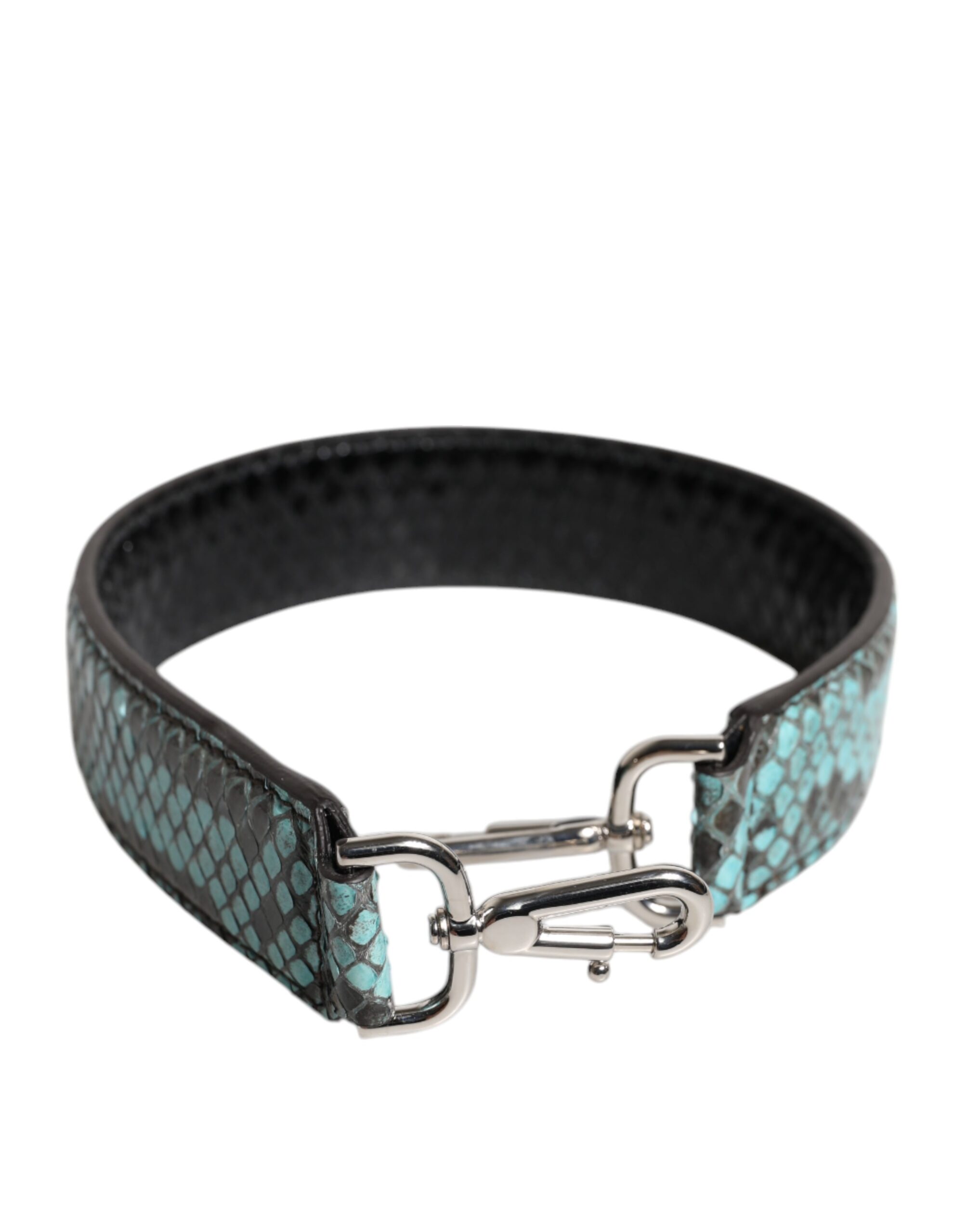 Dolce & Gabbana Black Blue Exotic Leather Bag Shoulder Strap - Image 2
