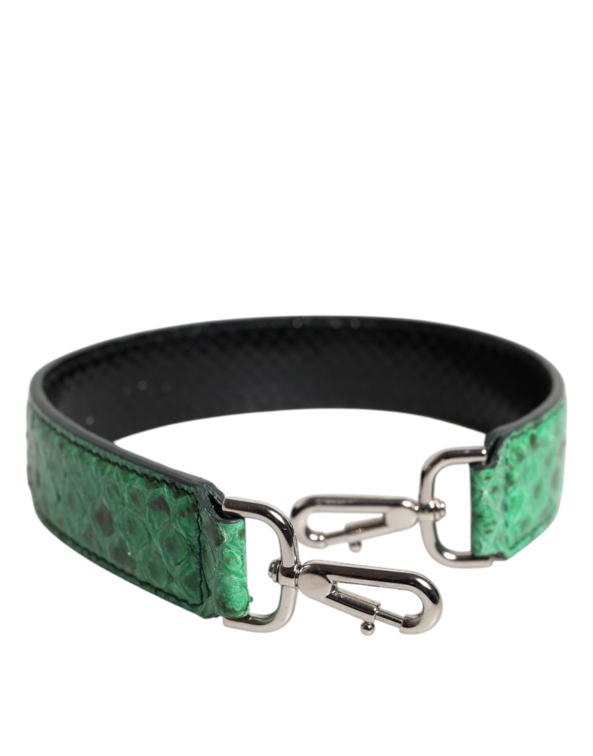 Dolce & Gabbana Black Green Exotic Leather Bag Shoulder Strap - Image 2