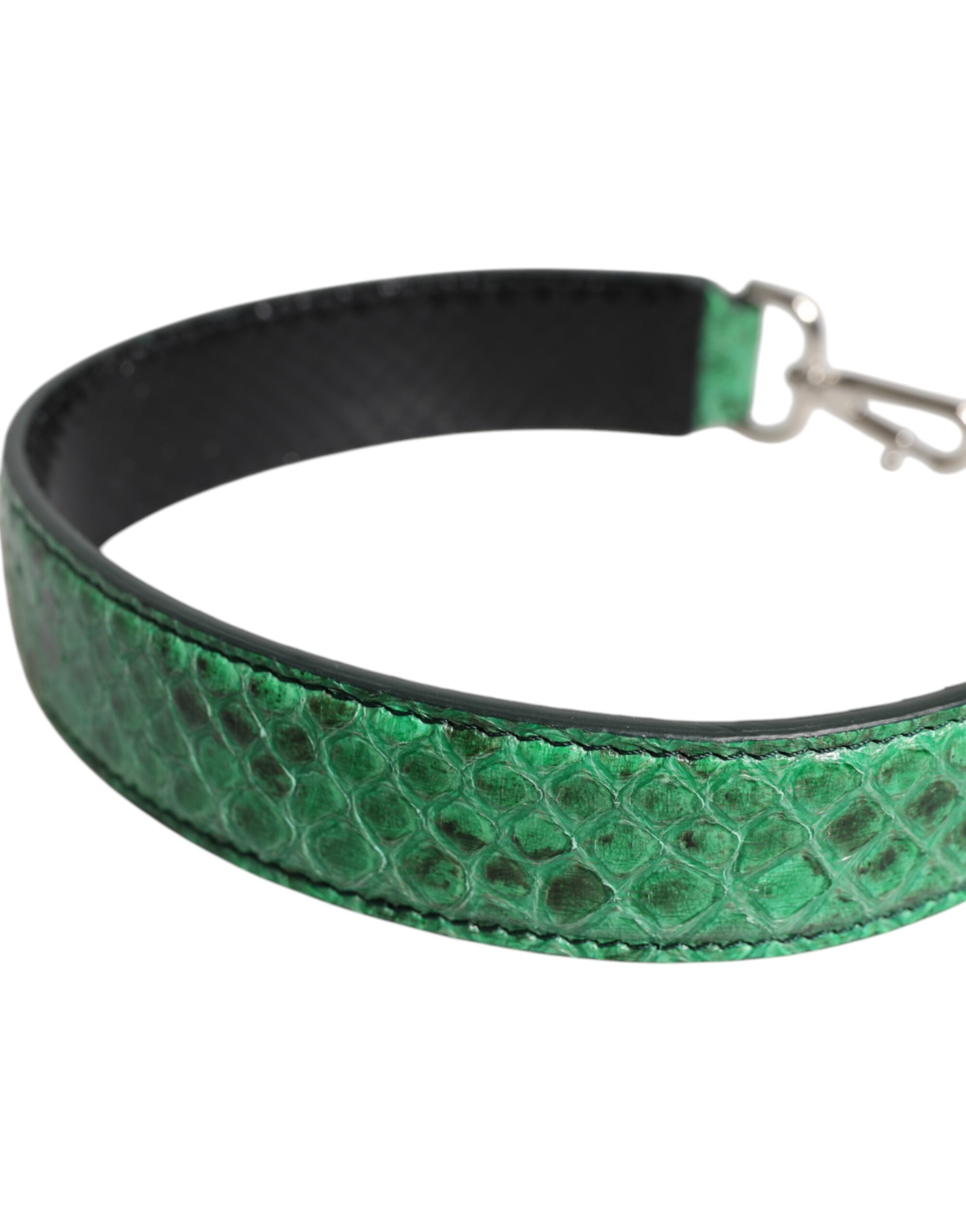 Dolce & Gabbana Black Green Exotic Leather Bag Shoulder Strap - Image 4