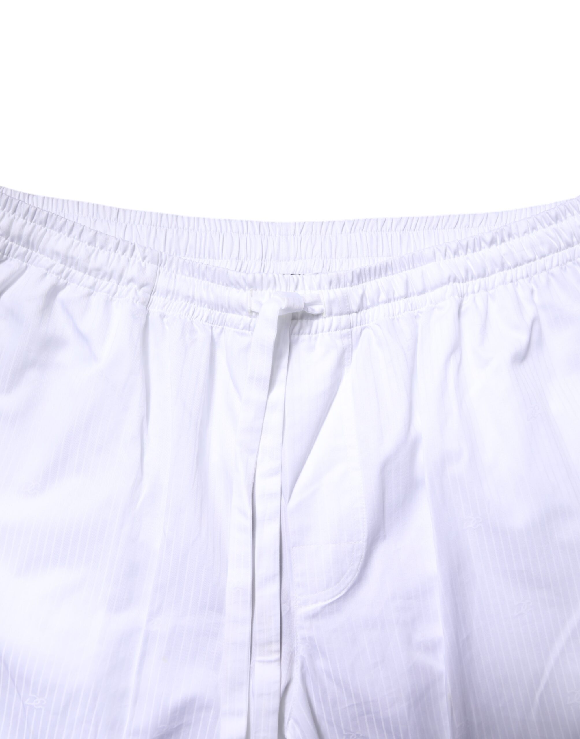 Dolce & Gabbana White Cotton Shirt Pants Pajama Set Sleepwear - Image 8