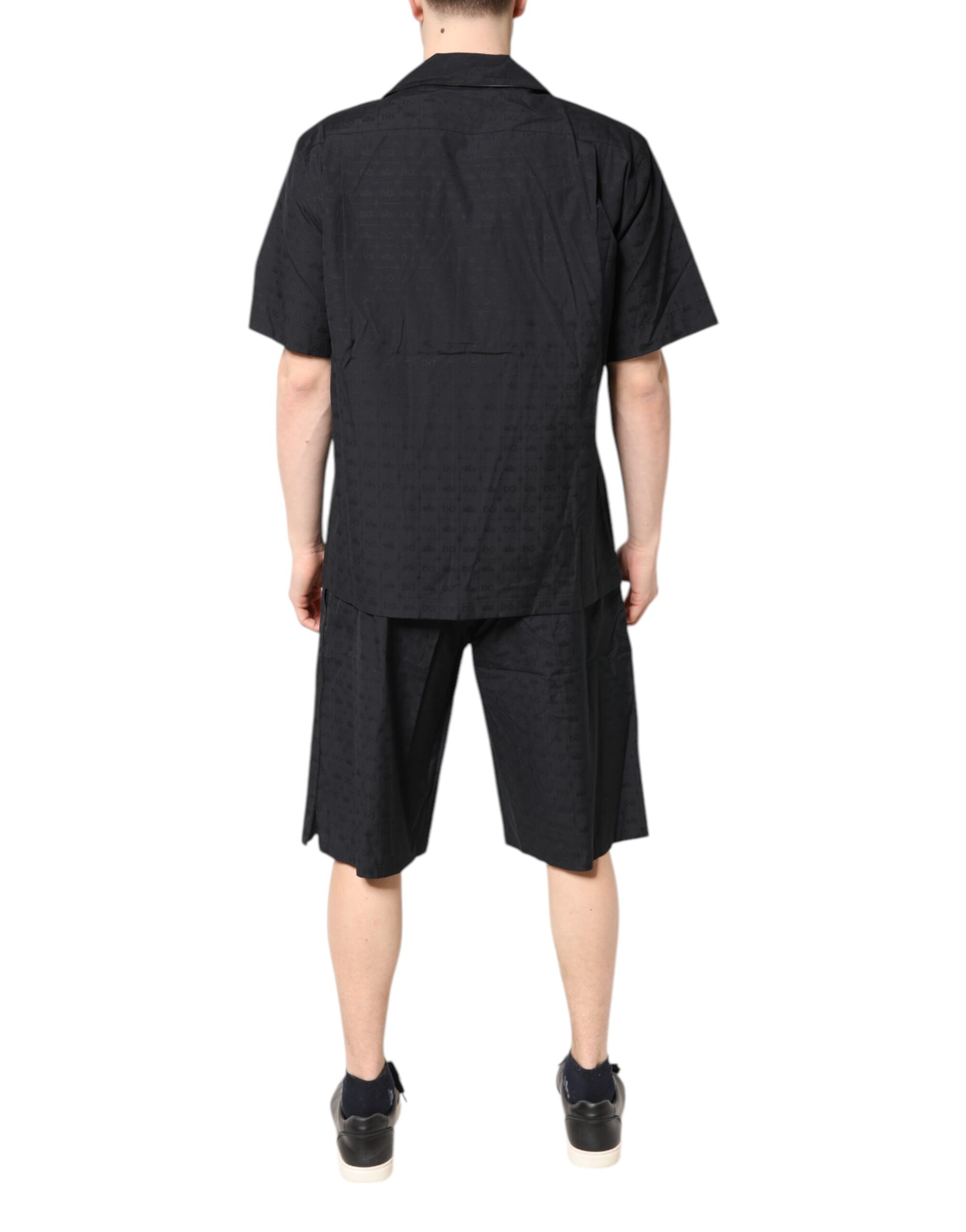 Dolce & Gabbana Black Cotton Men Pajama Set Sleepwear - Image 4