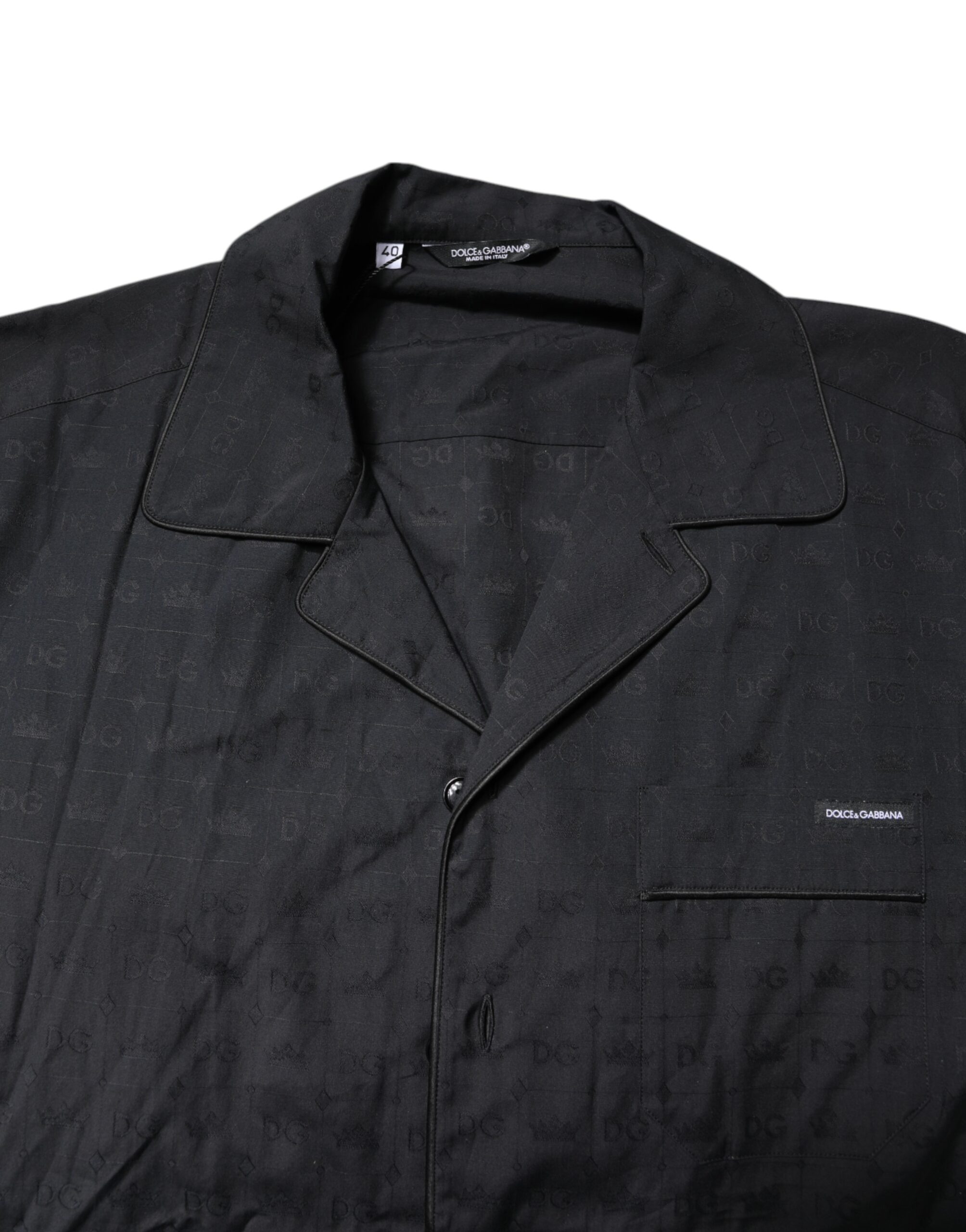 Dolce & Gabbana Black Cotton Men Pajama Set Sleepwear - Image 5