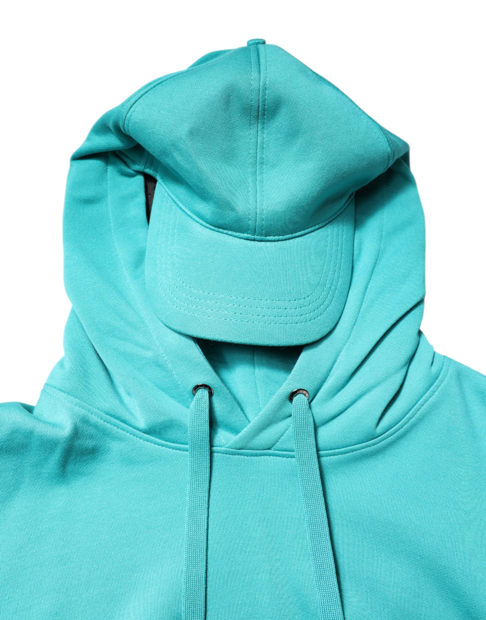 Dolce & Gabbana Green Cotton Hooded Men Sportswear Vest Sweater - Image 5