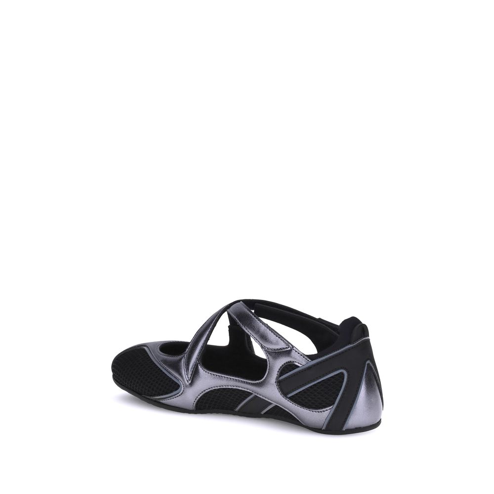 The Attico Black Polyethylene Ballet Flats - Image 3