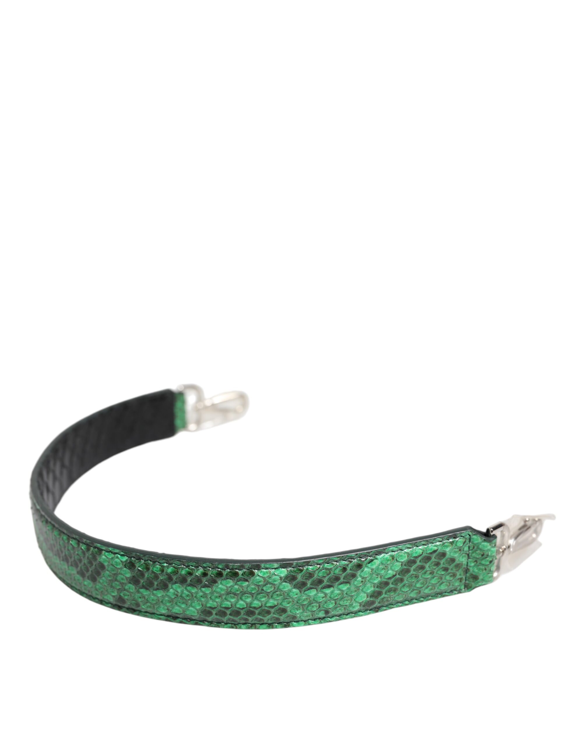 Dolce & Gabbana Black Green Exotic Leather Bag Shoulder Strap - Image 2