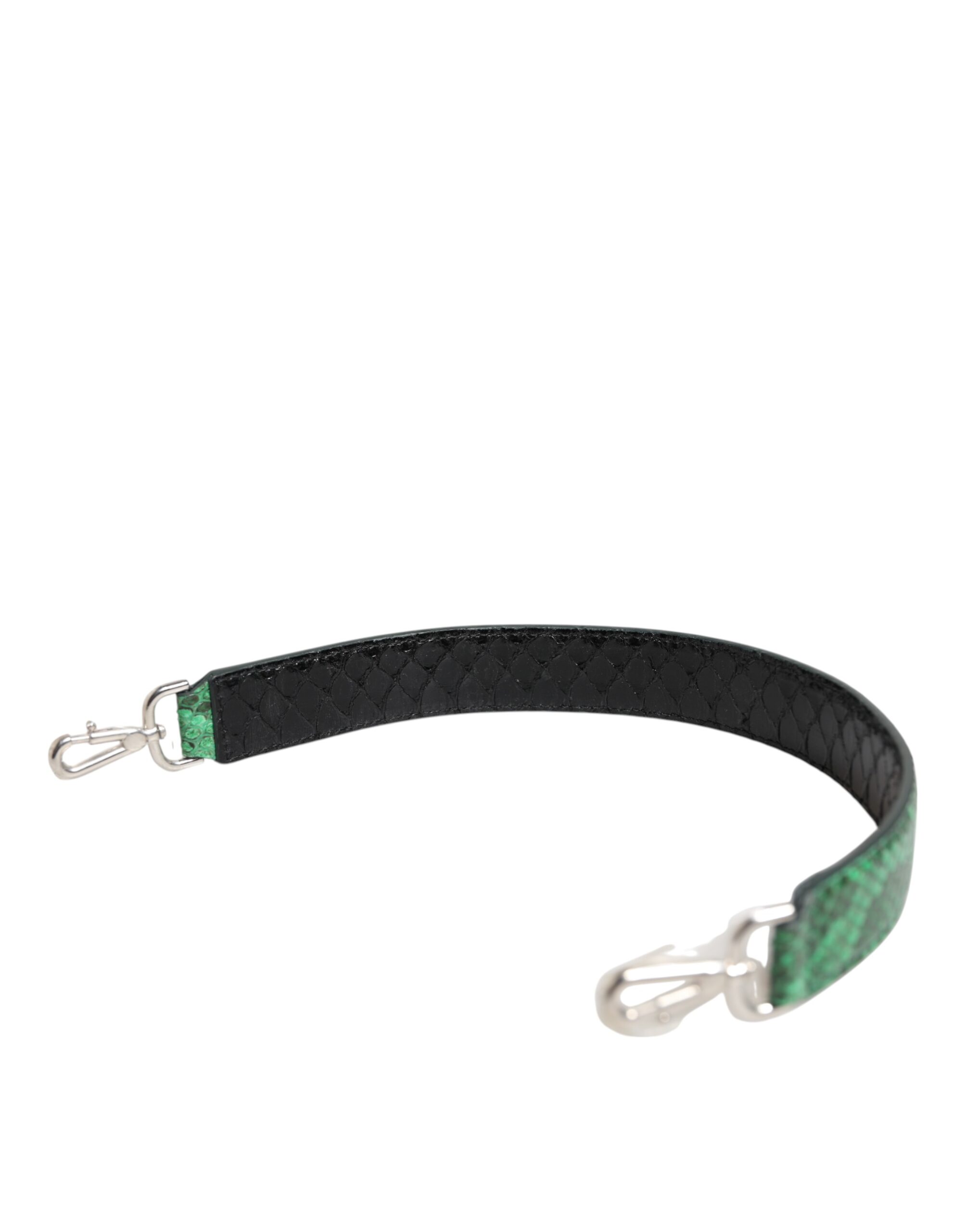 Dolce & Gabbana Black Green Exotic Leather Bag Shoulder Strap - Image 3