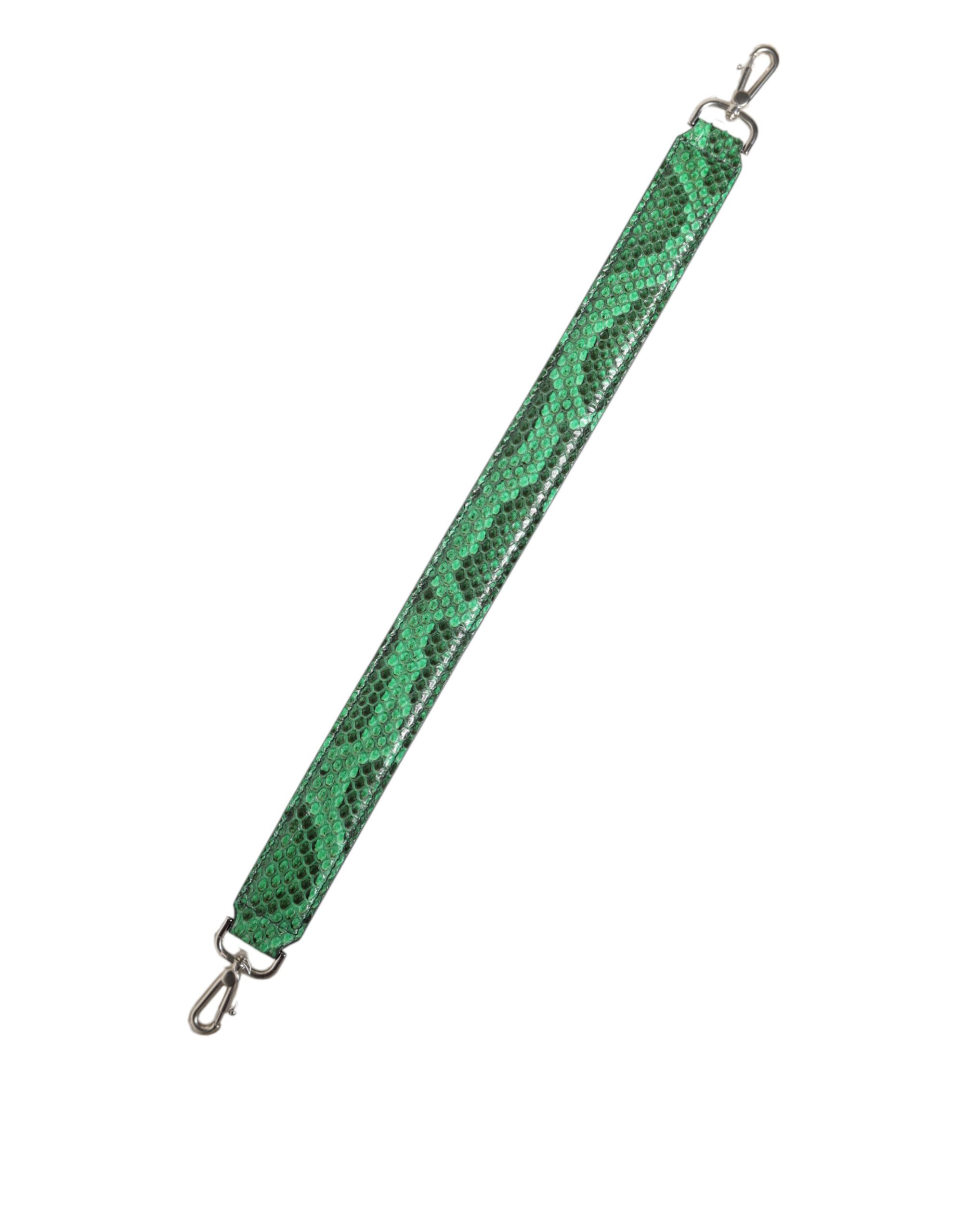Dolce & Gabbana Black Green Exotic Leather Bag Shoulder Strap - Image 4