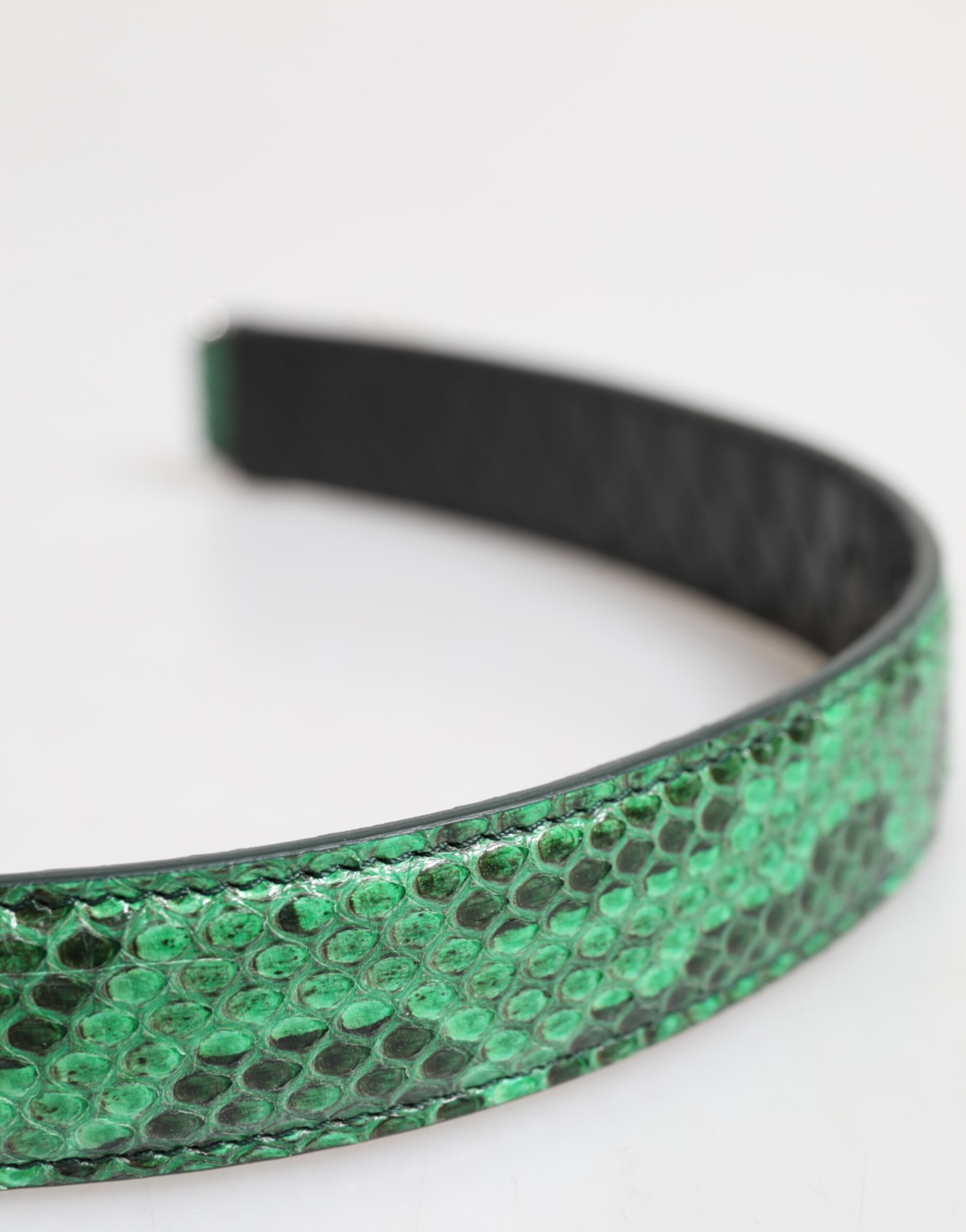 Dolce & Gabbana Black Green Exotic Leather Bag Shoulder Strap - Image 6