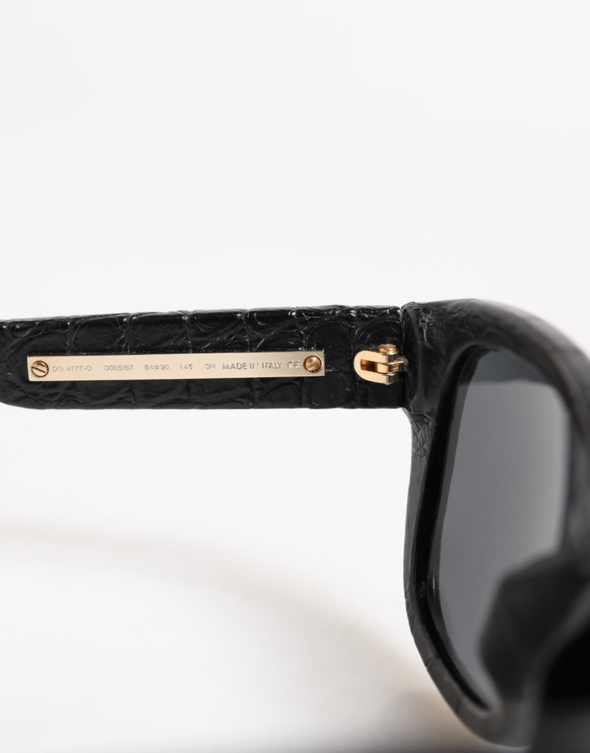 Dolce & Gabbana Black Leather Frame DG4177 Tinted Lens Sunglasses - Image 6