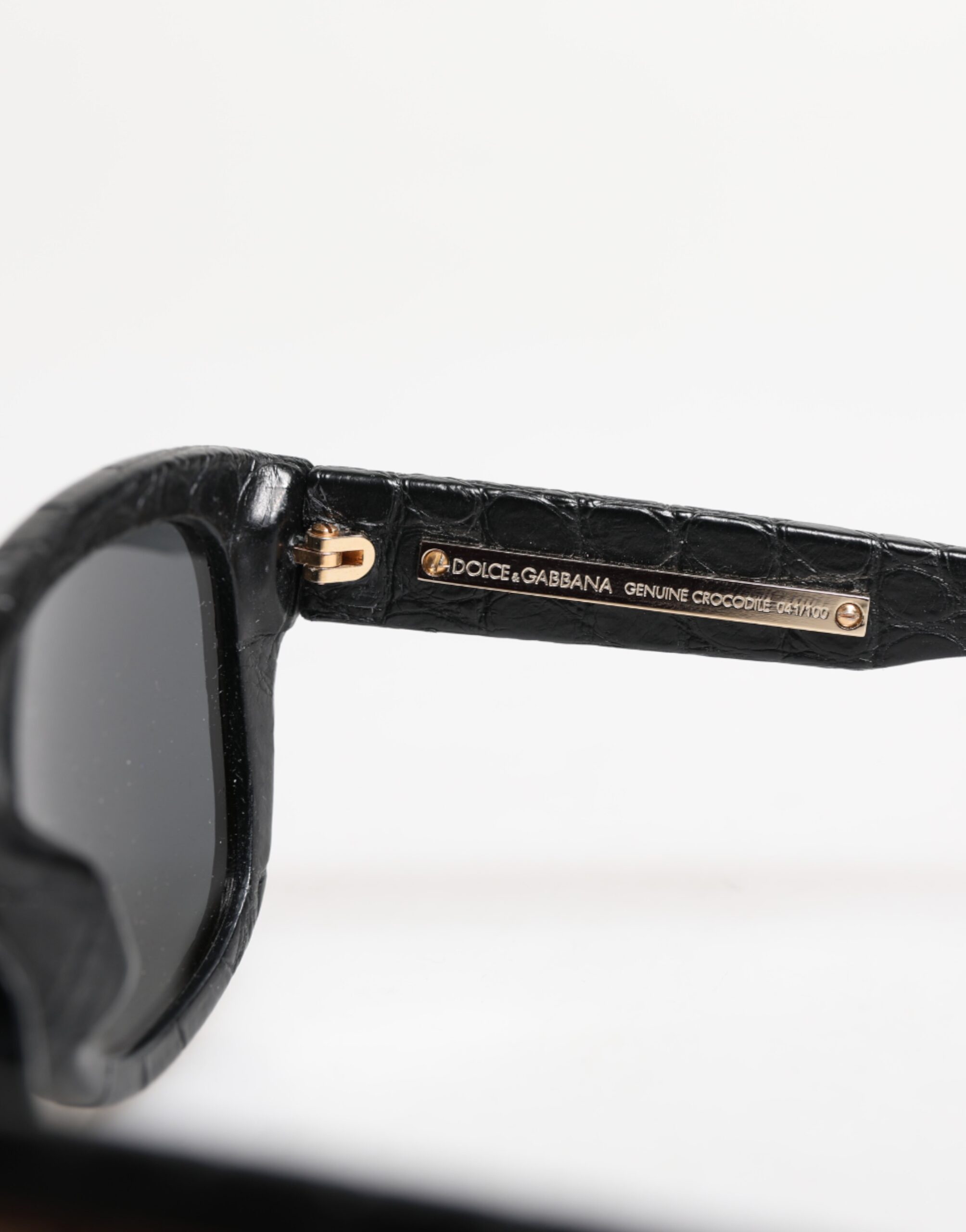 Dolce & Gabbana Black Leather Frame DG4177 Tinted Lens Sunglasses - Image 7