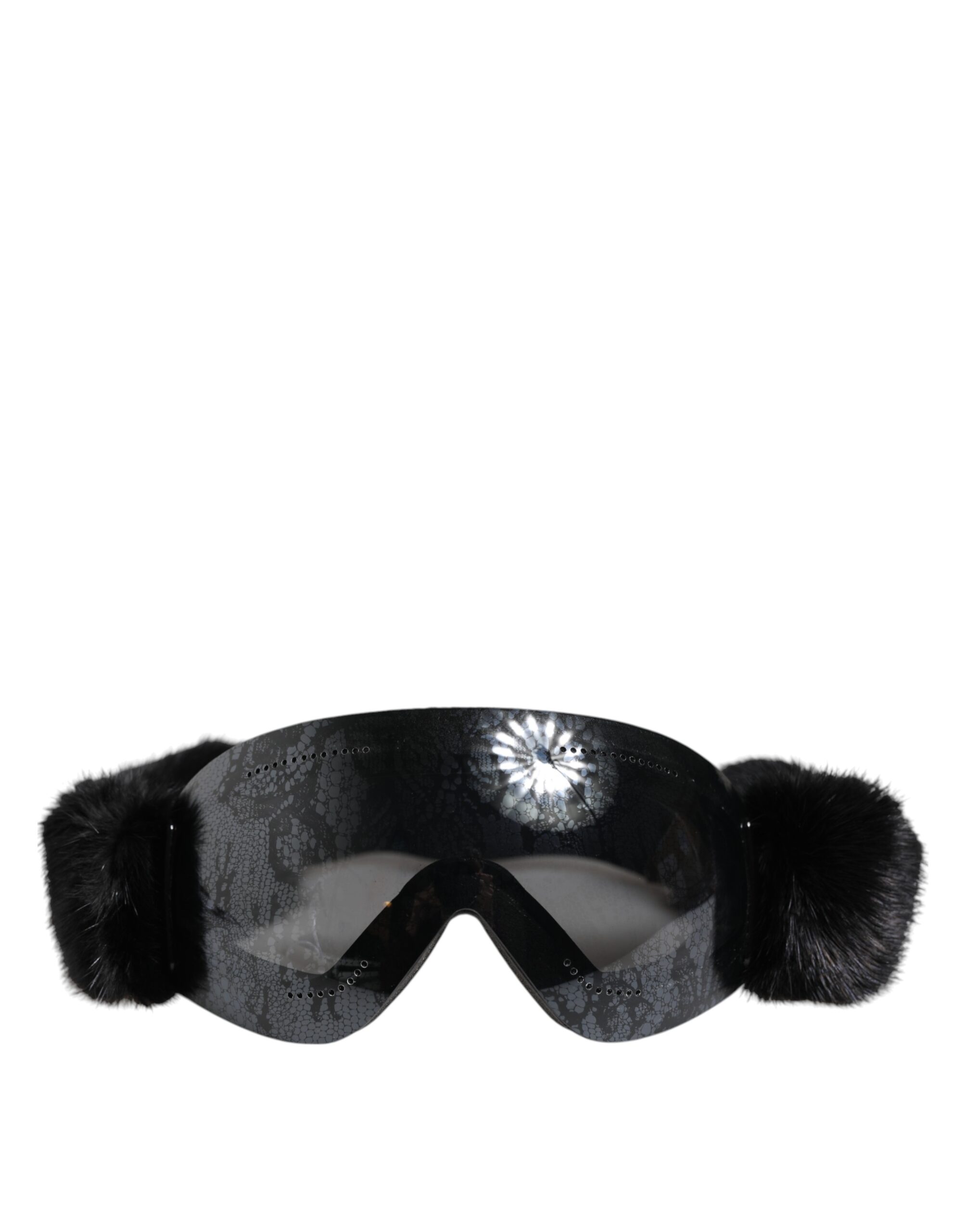Dolce & Gabbana Black Bi0759 Lace Mirrored Ski Goggles Mask Sunglasses - Image 2