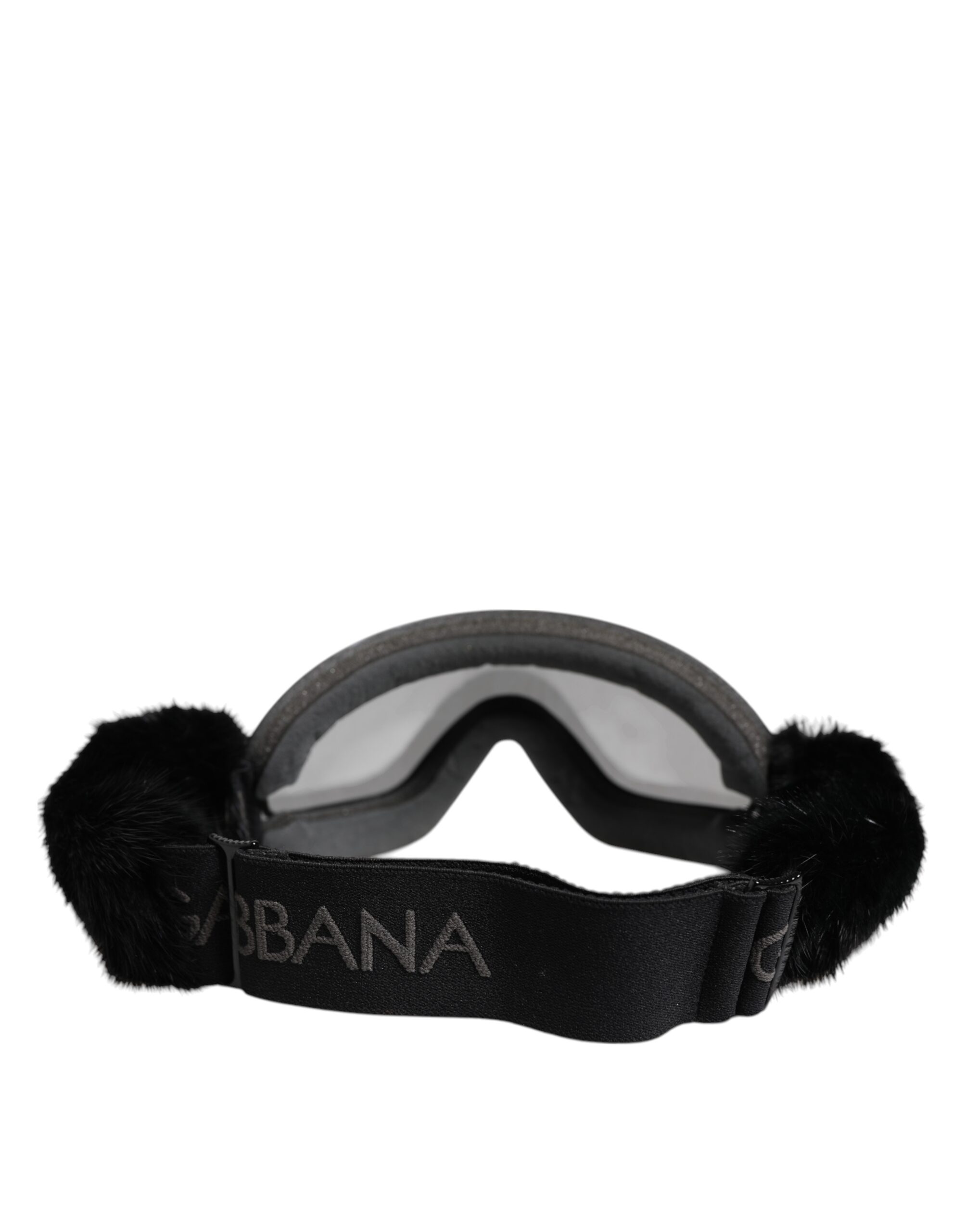 Dolce & Gabbana Black Bi0759 Lace Mirrored Ski Goggles Mask Sunglasses - Image 4