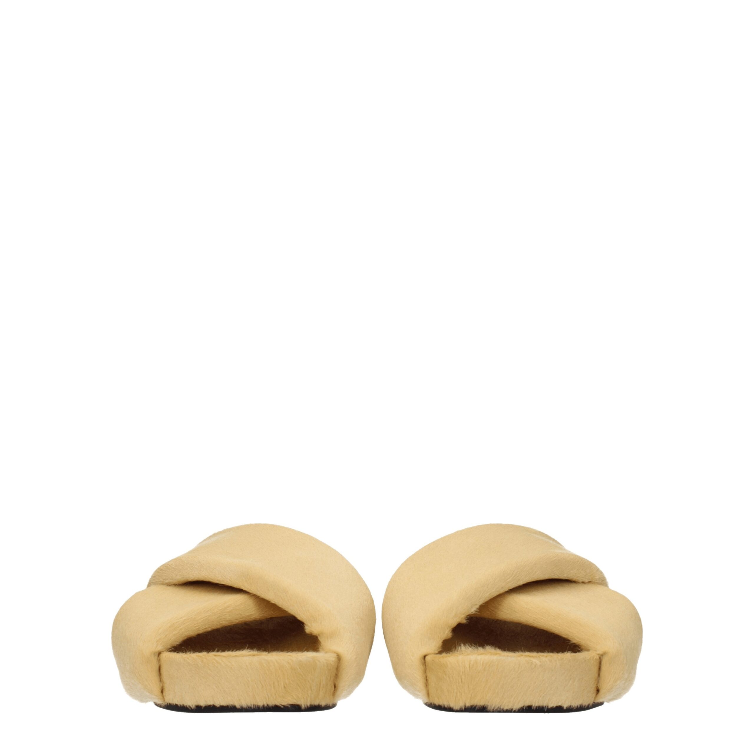 Jil Sander Beige Horsehair Slippers - Image 3
