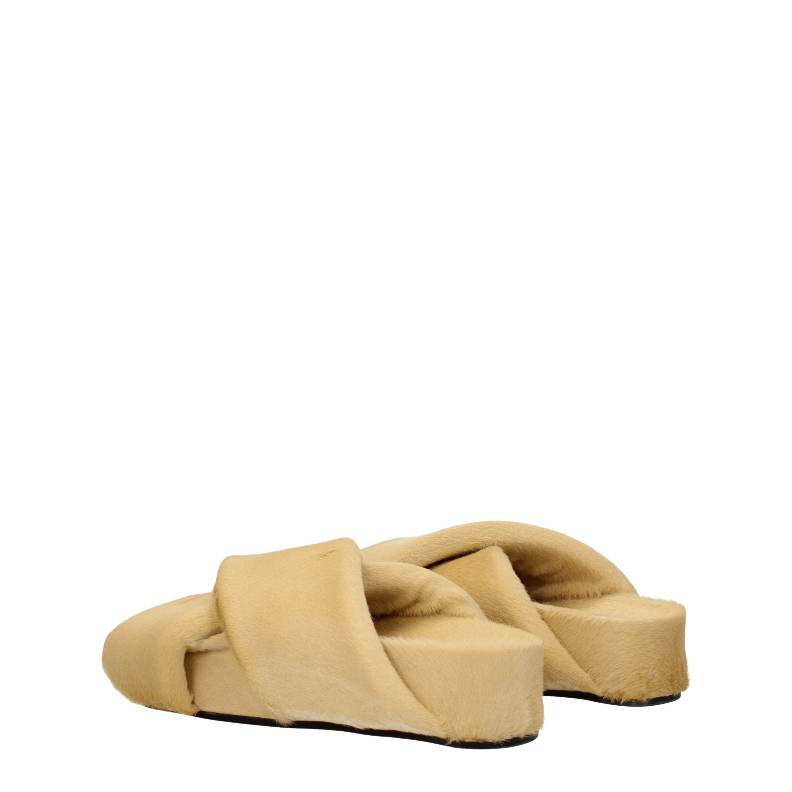 Jil Sander Beige Horsehair Slippers - Image 4