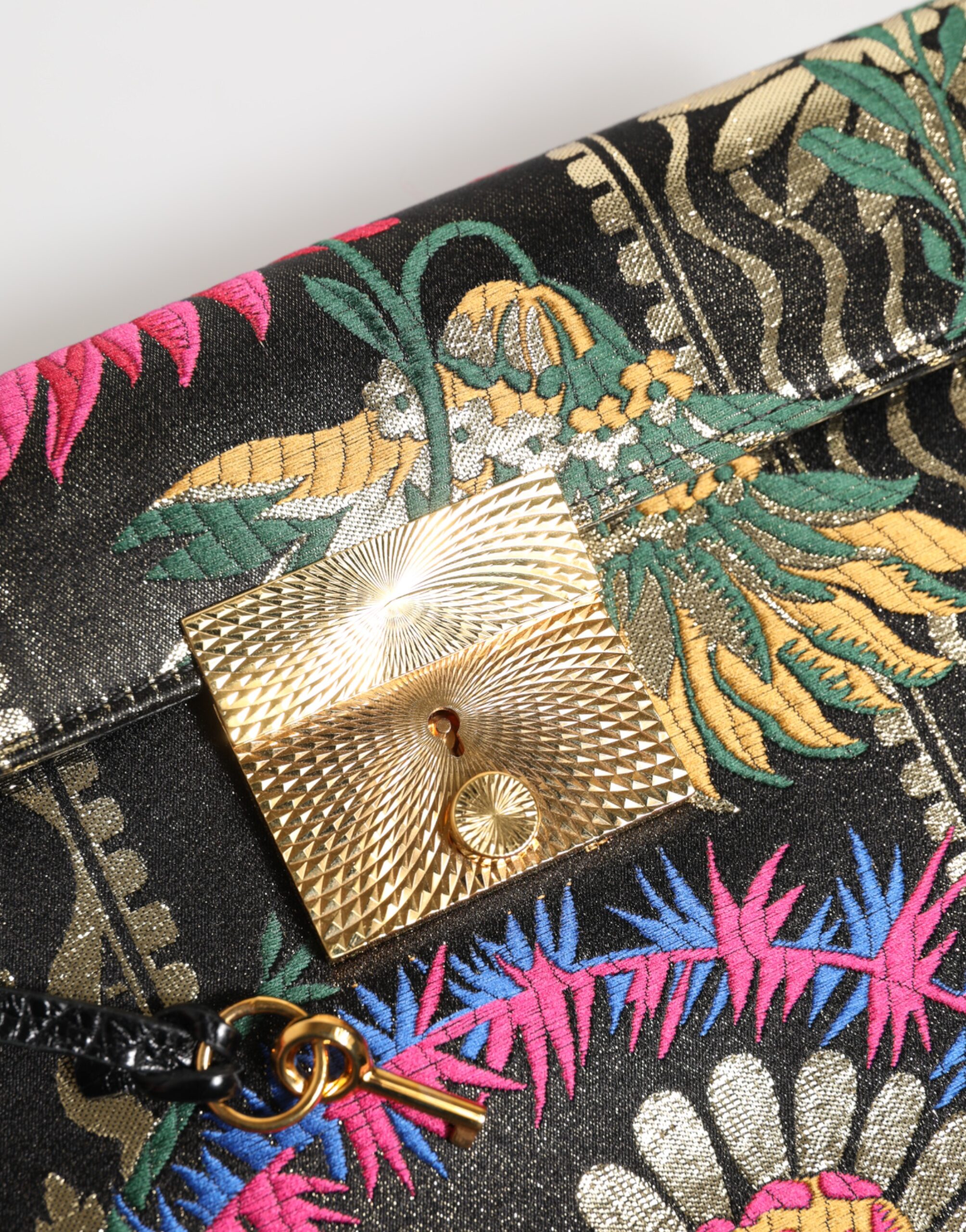 Dolce & Gabbana Multicolor Jacquard Floral Document Briefcase Bag - Image 6