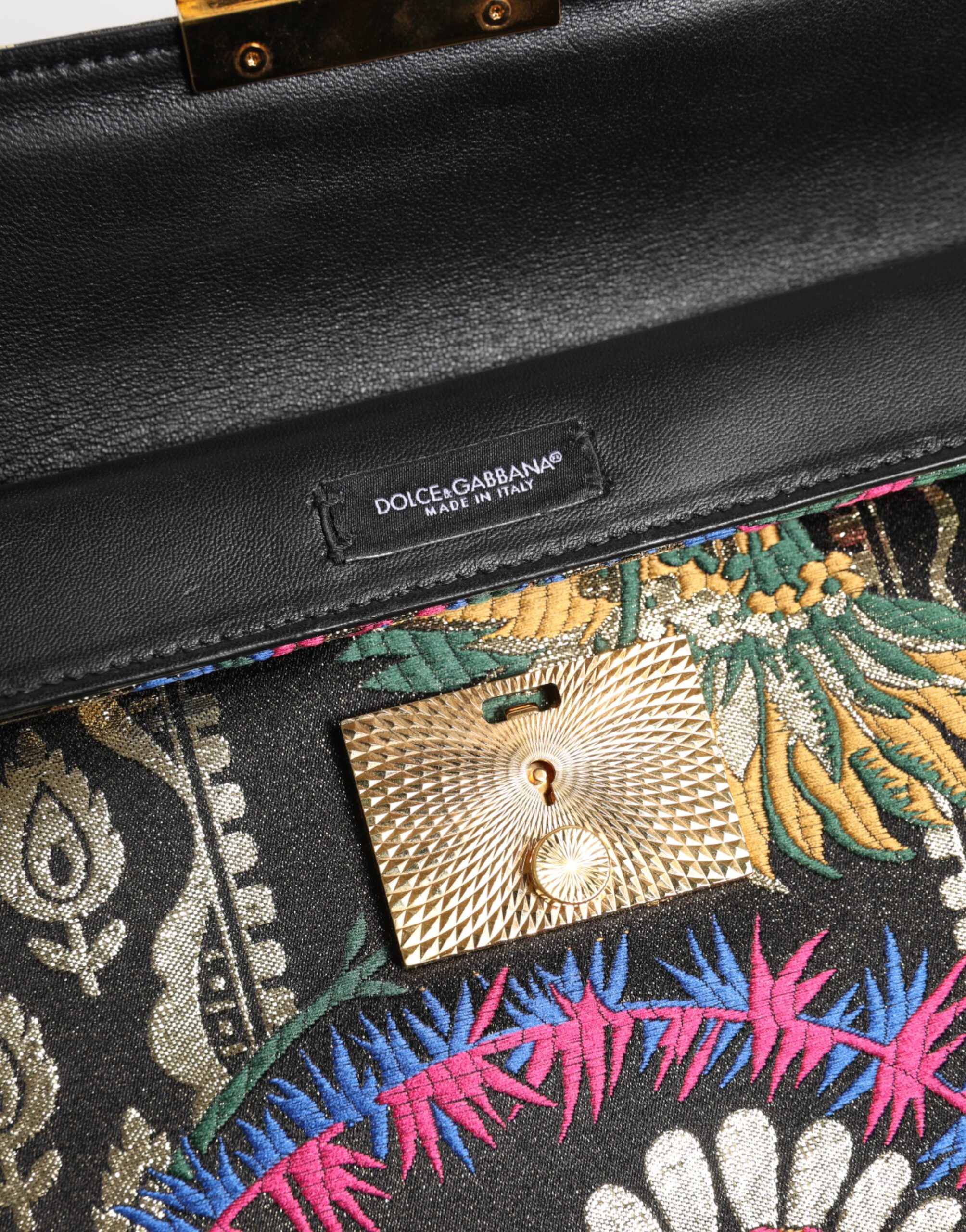 Dolce & Gabbana Multicolor Jacquard Floral Document Briefcase Bag - Image 7