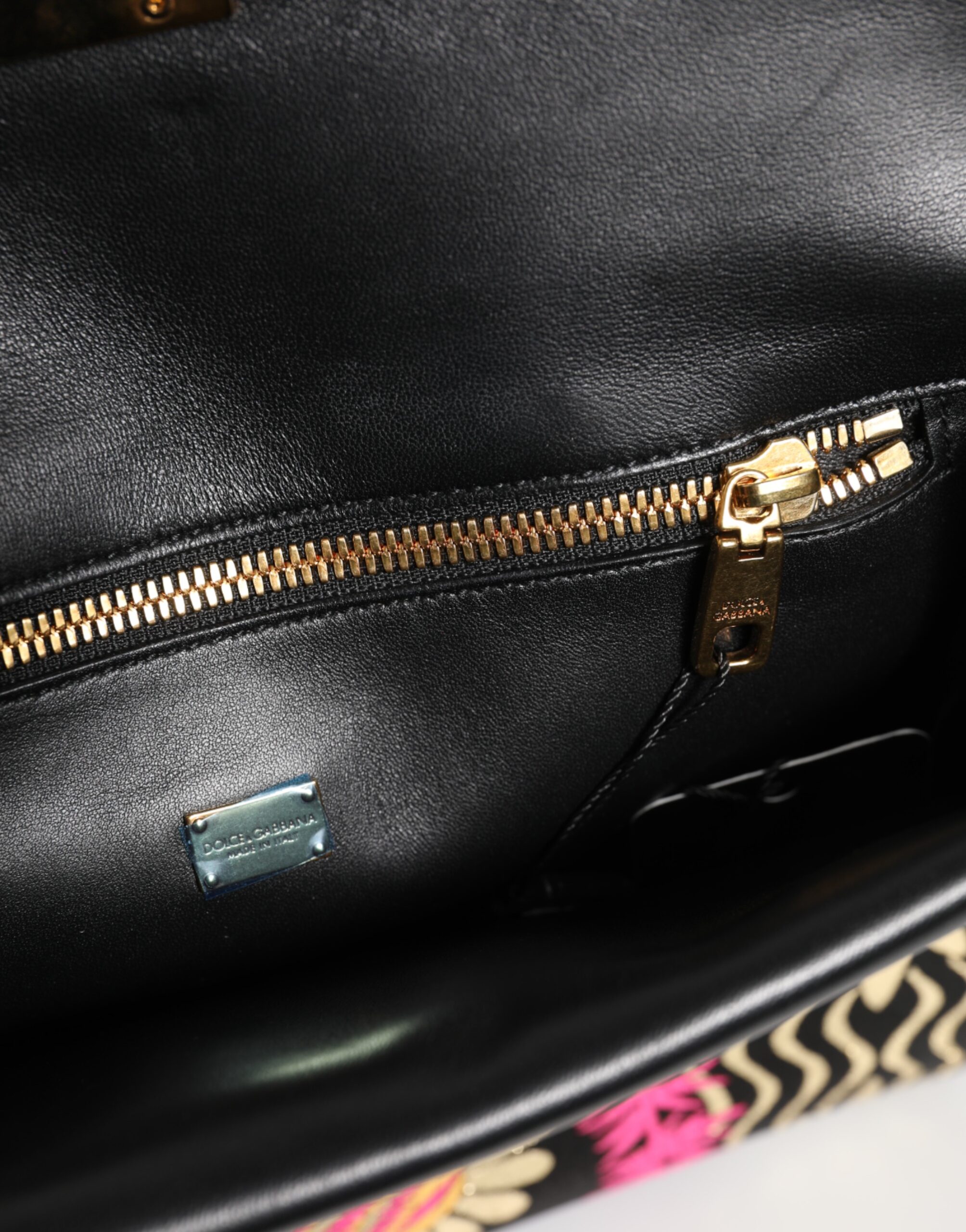 Dolce & Gabbana Multicolor Jacquard Floral Document Briefcase Bag - Image 8