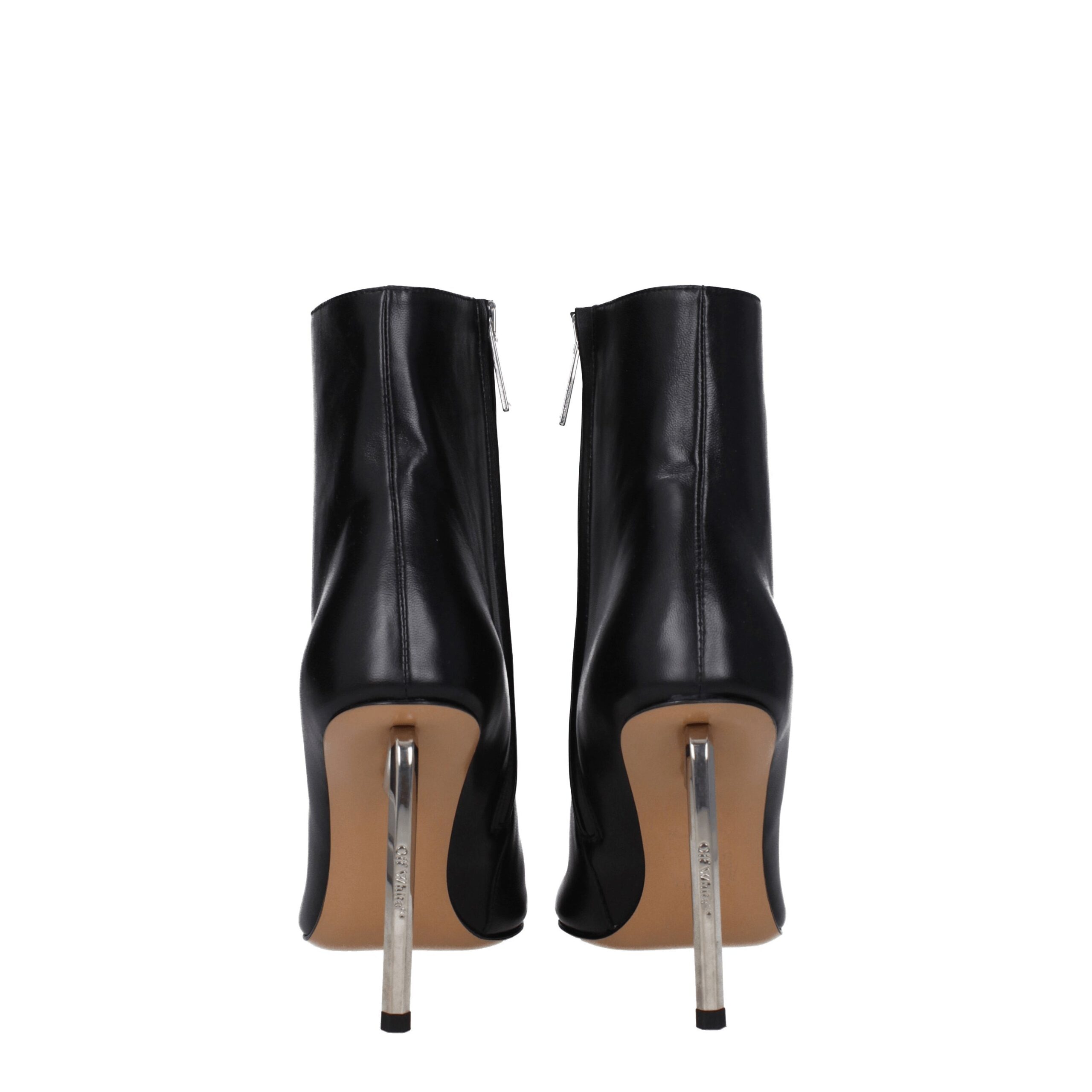 Off-White Black Leather Ankle Boots - Image 5