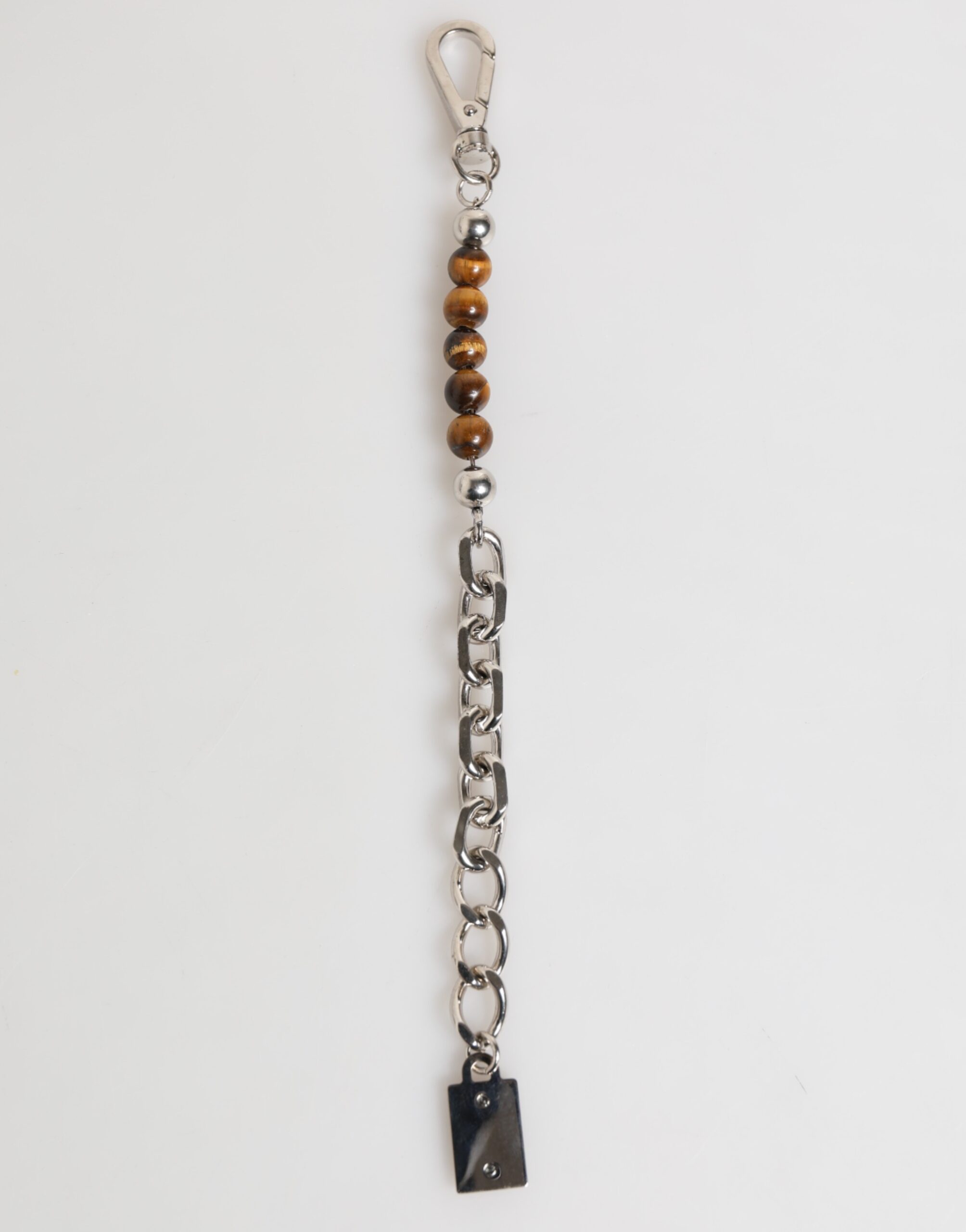 Dolce & Gabbana Silver Chain Brass Beaded Lobster Clasp Logo Men Bracelet - Image 8
