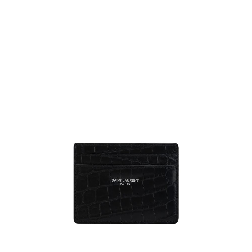 Saint Laurent Black Calf Leather Bos Taurus Wallet