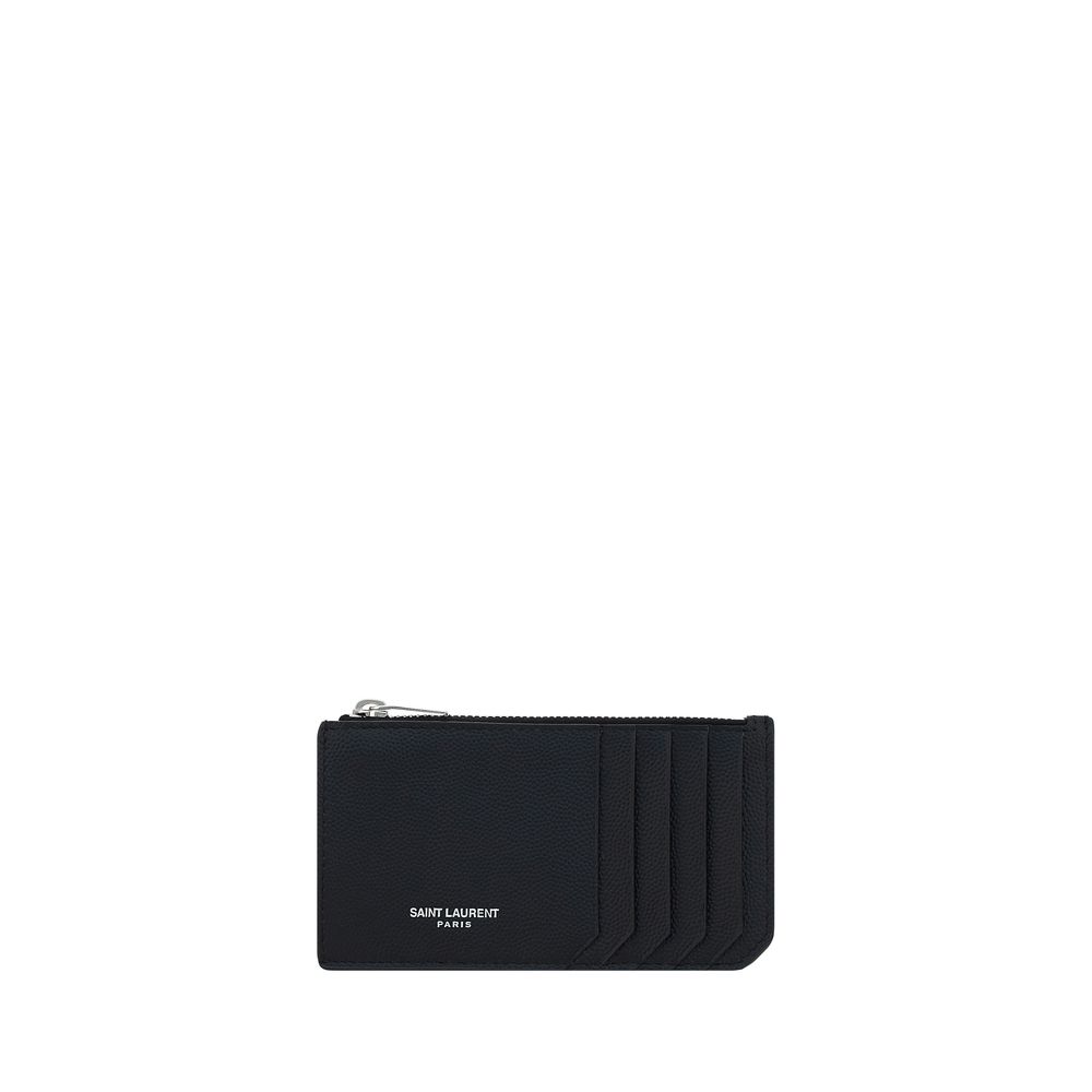 Saint Laurent Black Calf Leather Bos Taurus Wallet