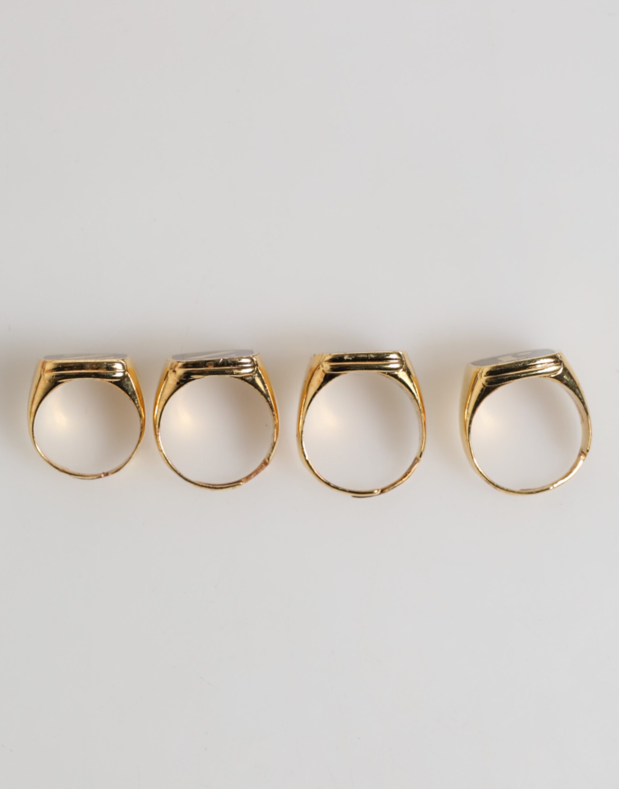 Dolce & Gabbana Gold Tone Brass JAZZ Letter Set 4 Pieces Adjustable Ring - Image 5