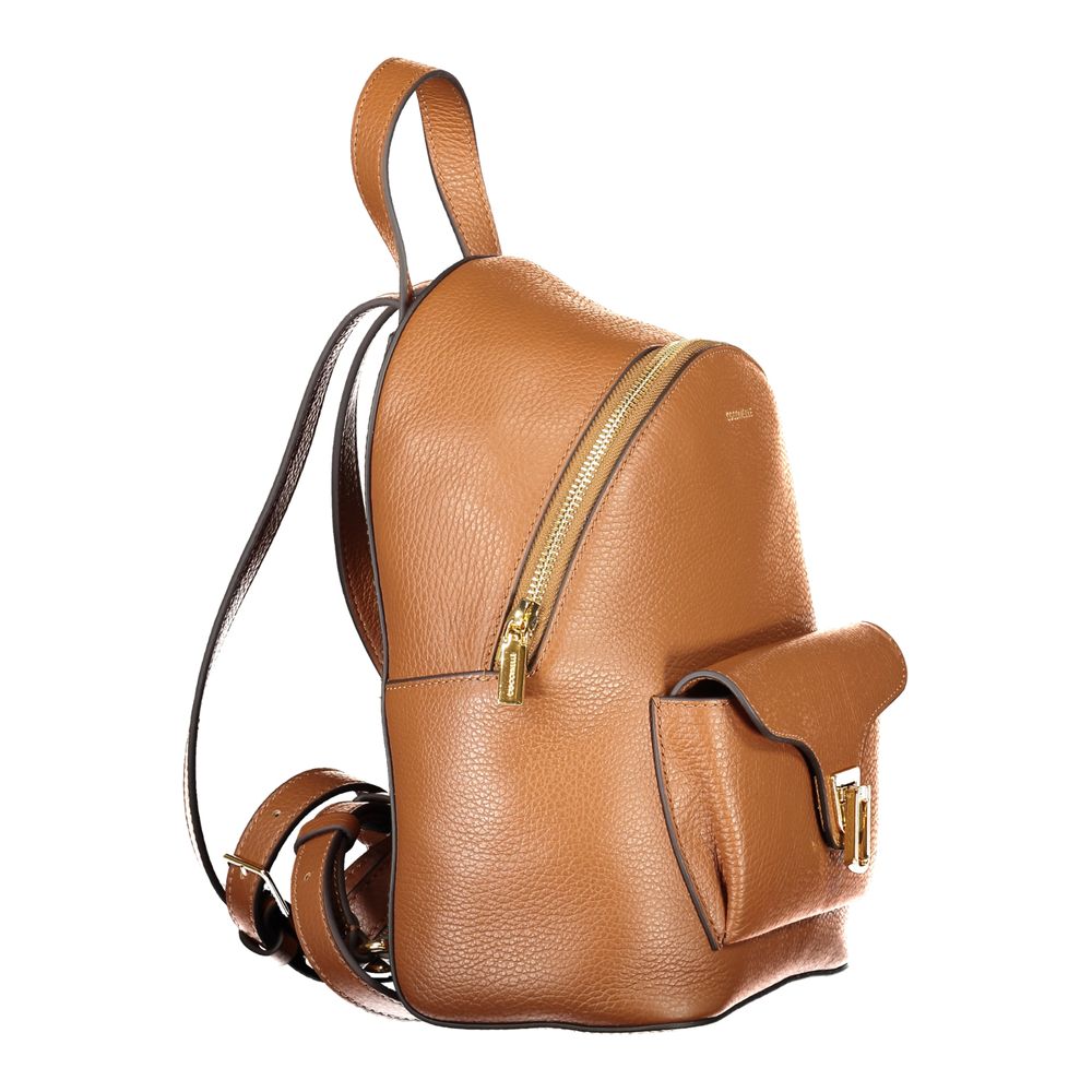 Coccinelle Marrone Leather Women Backpack - Image 3