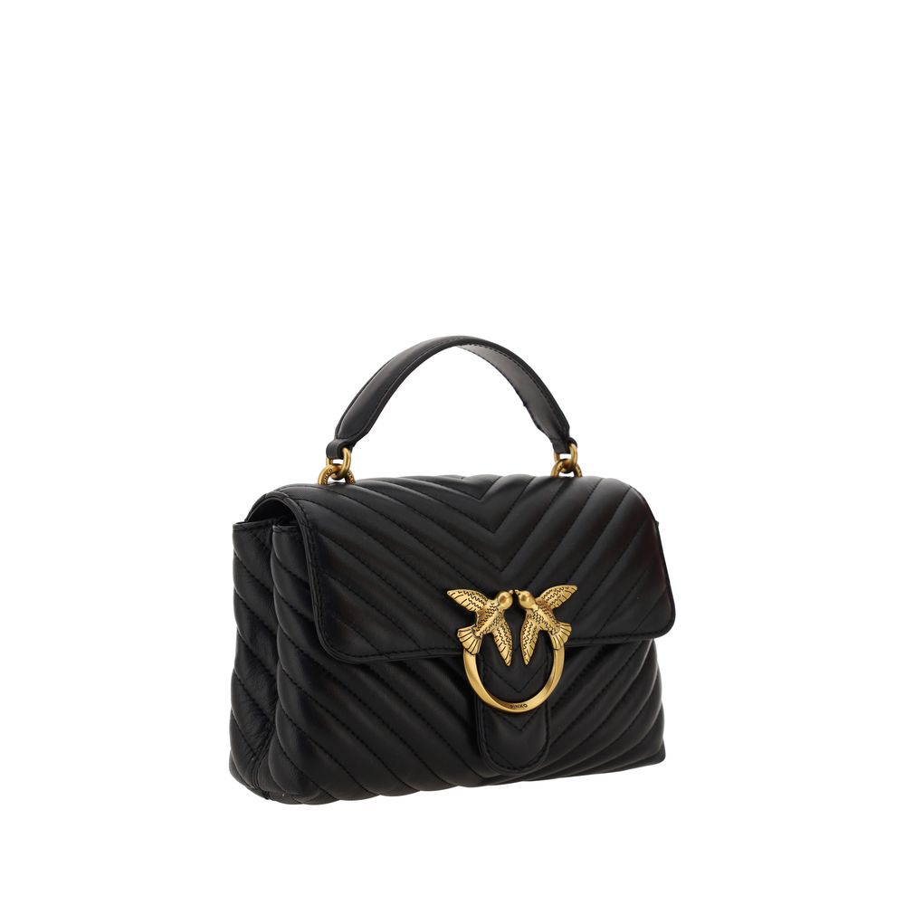 PINKO Black Calf Leather Bos Taurus Handbag - Image 2