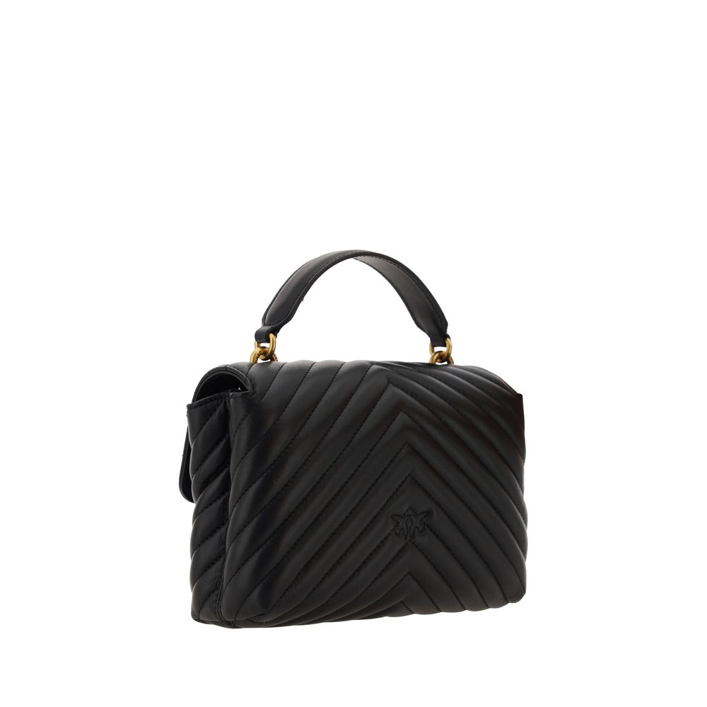 PINKO Black Calf Leather Bos Taurus Handbag - Image 3