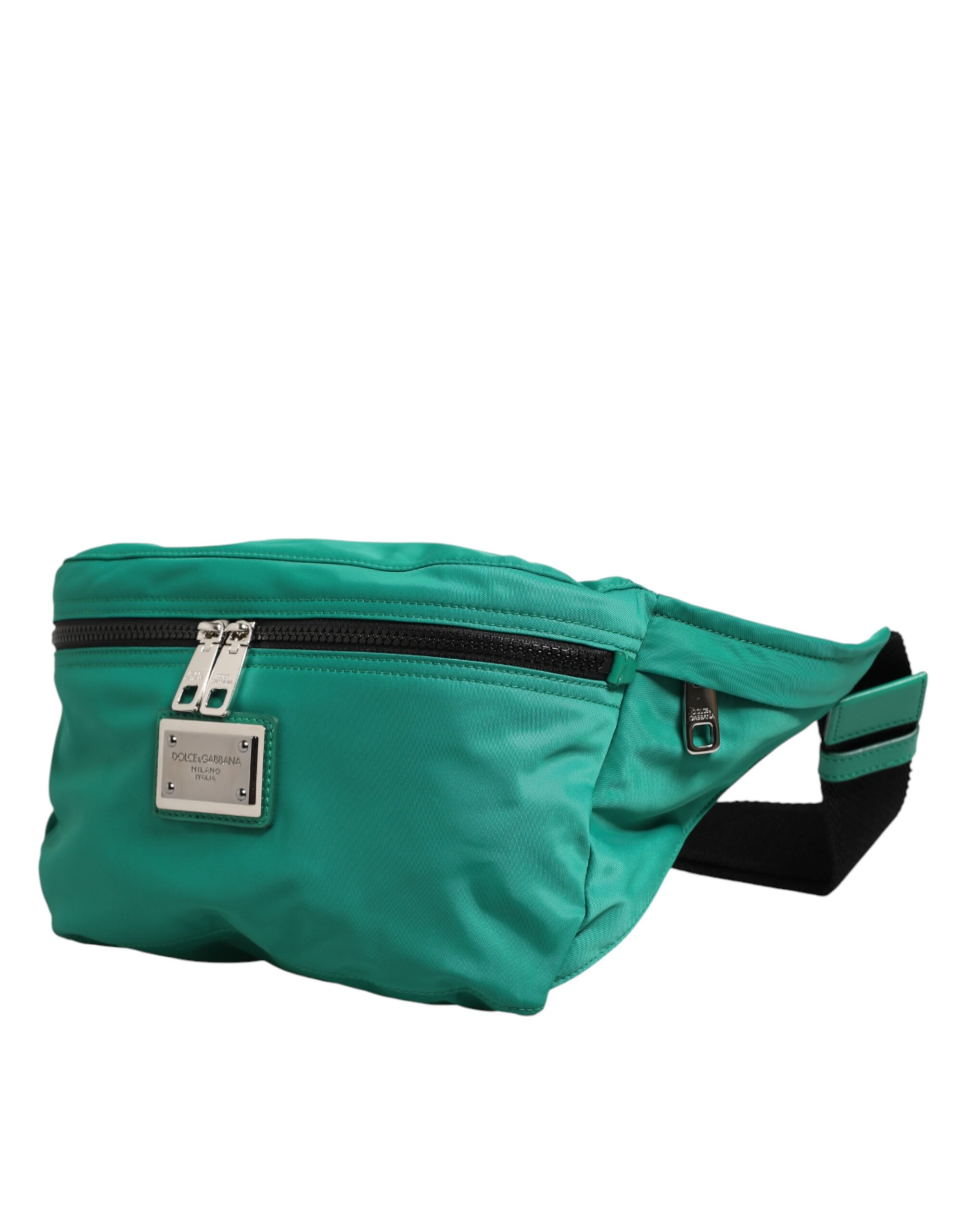 Dolce & Gabbana Green Logo Plaque Nylon Waist Fanny Pack Men's Borse Bag - Image 3