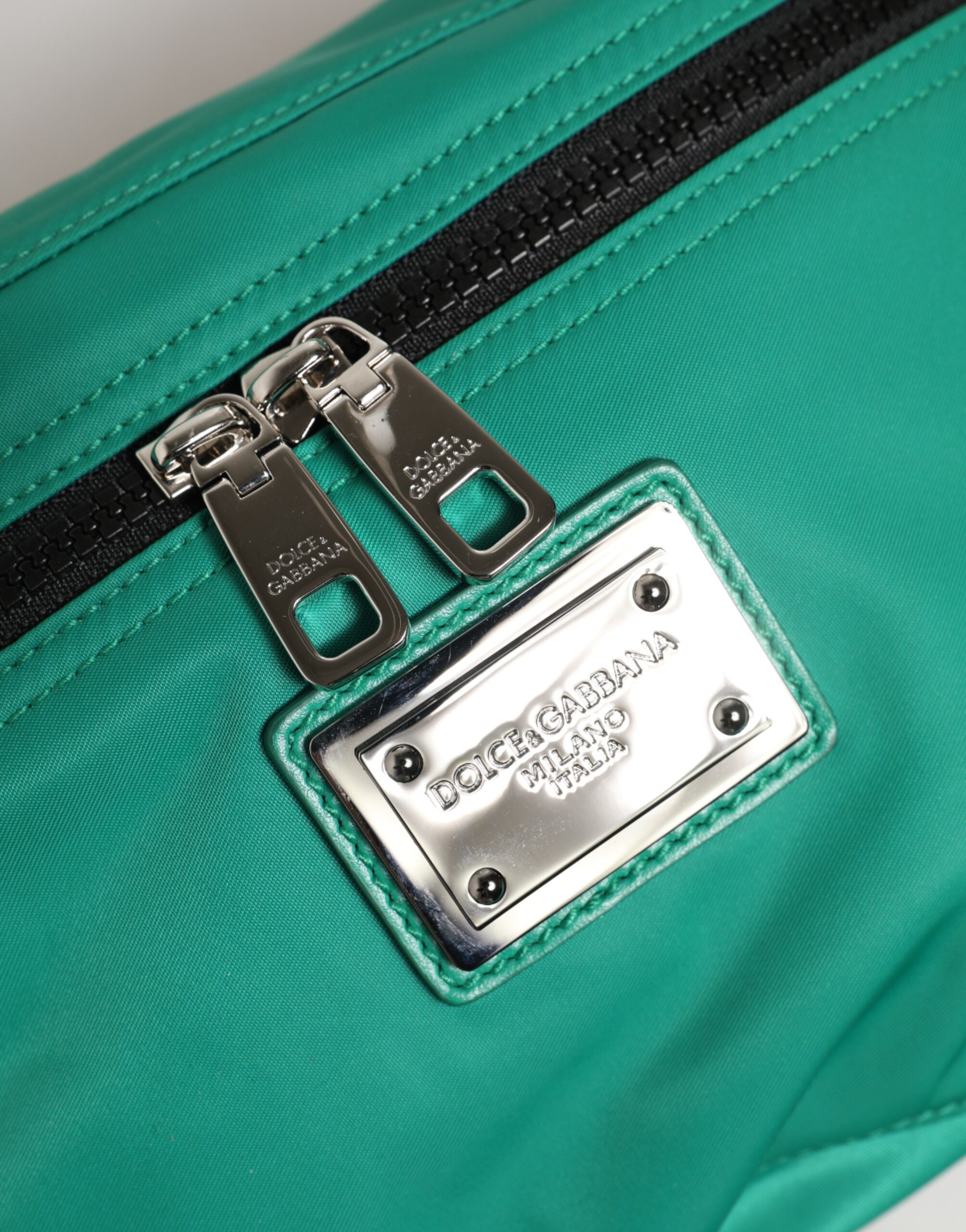 Dolce & Gabbana Green Logo Plaque Nylon Waist Fanny Pack Men's Borse Bag - Image 7