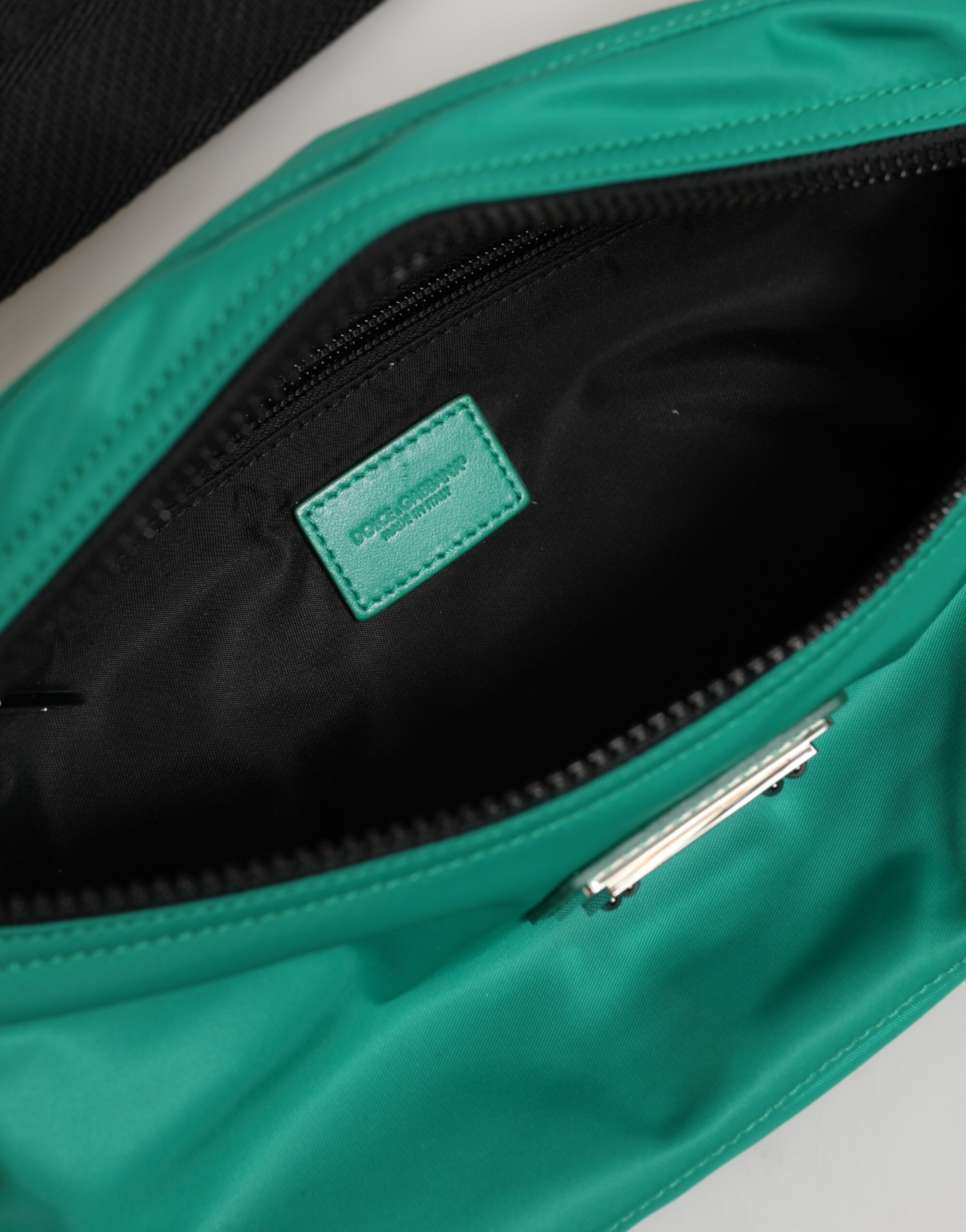 Dolce & Gabbana Green Logo Plaque Nylon Waist Fanny Pack Men's Borse Bag - Image 8