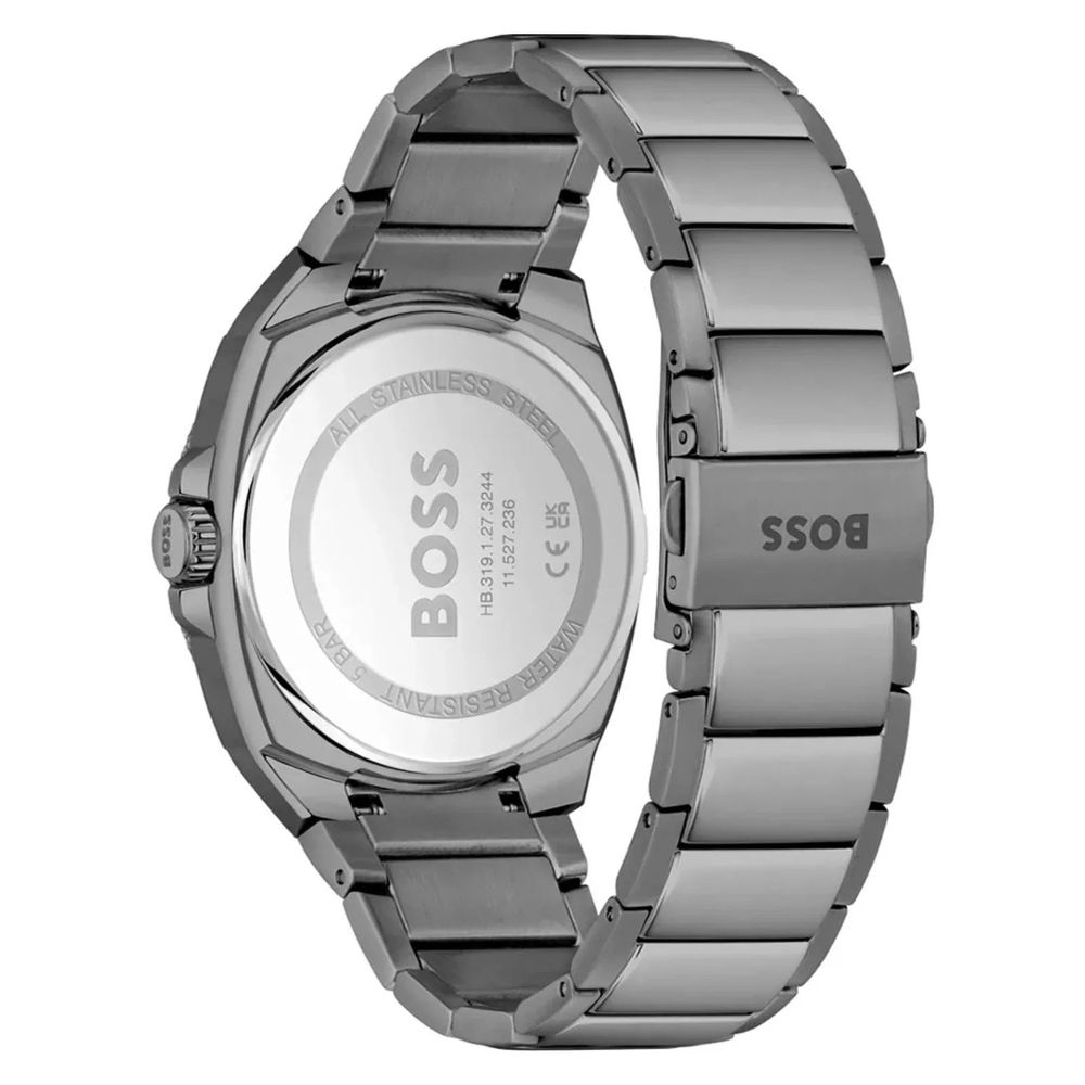 Hugo Boss Gray Stainless Steel Dress Watch - Image 3