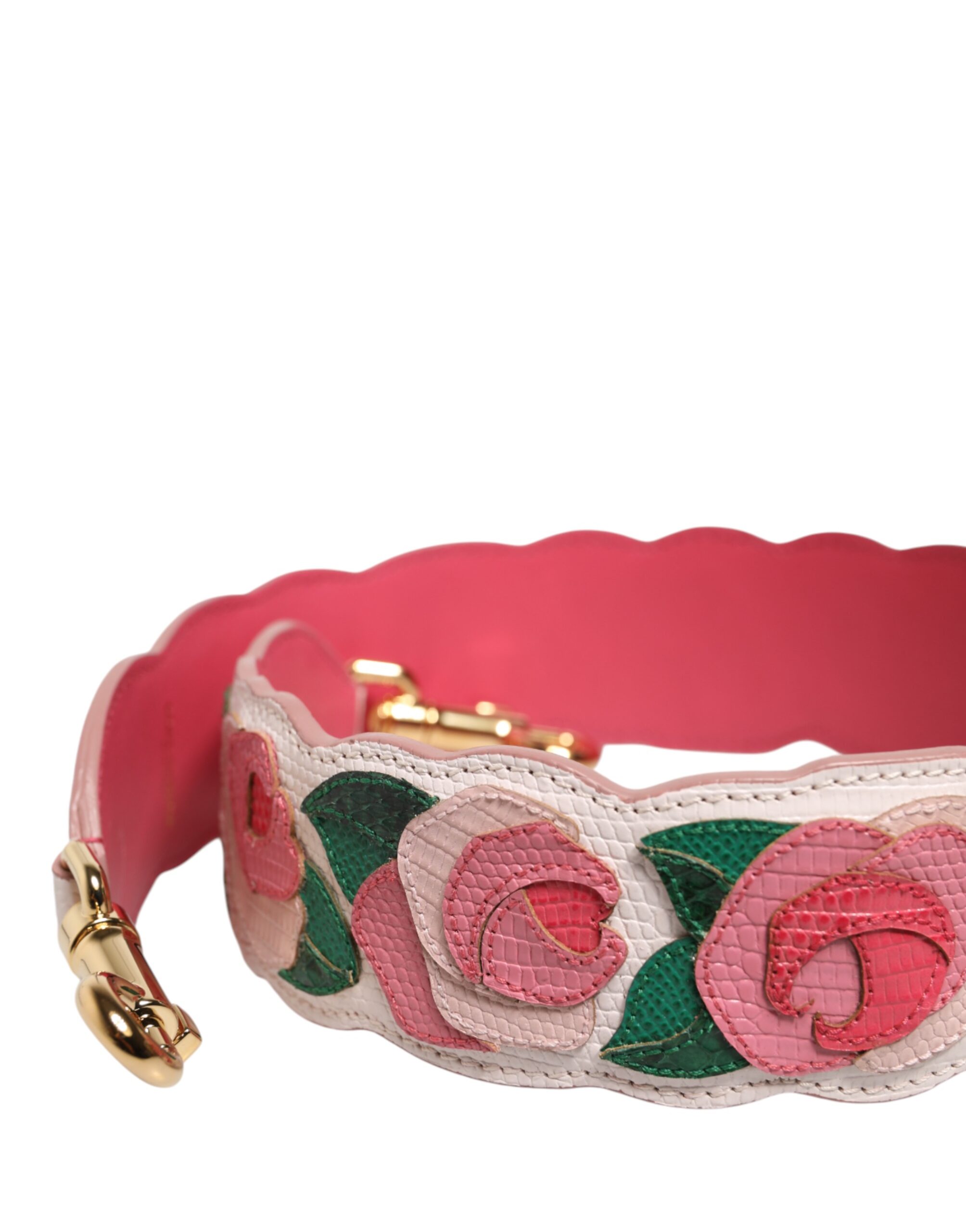 Dolce & Gabbana Strap White Floral Calf Leather Bag Accessory Shoulder - Image 7