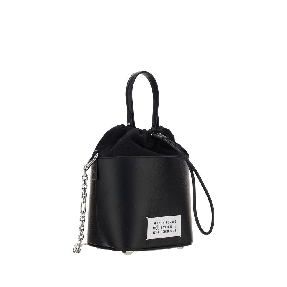 Maison Margiela Black Calf Leather Bos Taurus Shoulder Bag - Image 2
