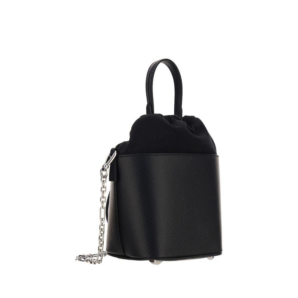 Maison Margiela Black Calf Leather Bos Taurus Shoulder Bag - Image 3