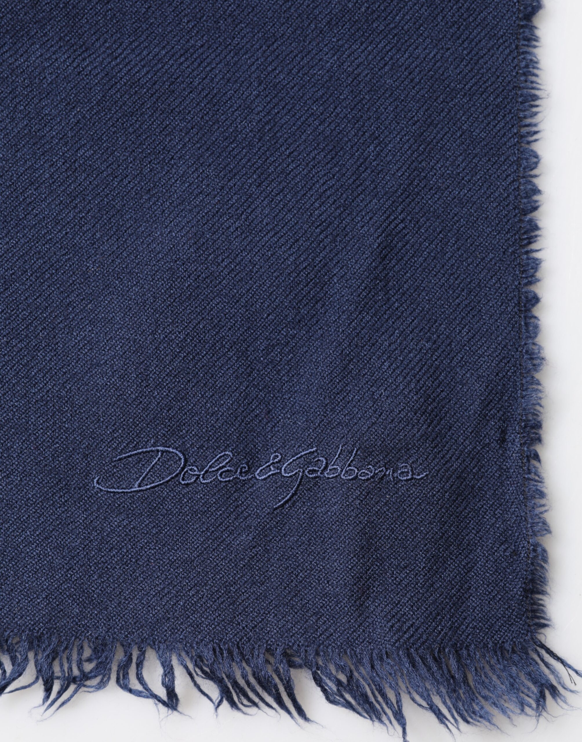 Dolce & Gabbana Scarf Blue Cashmere Neck Wrap Shawl Men - Image 3