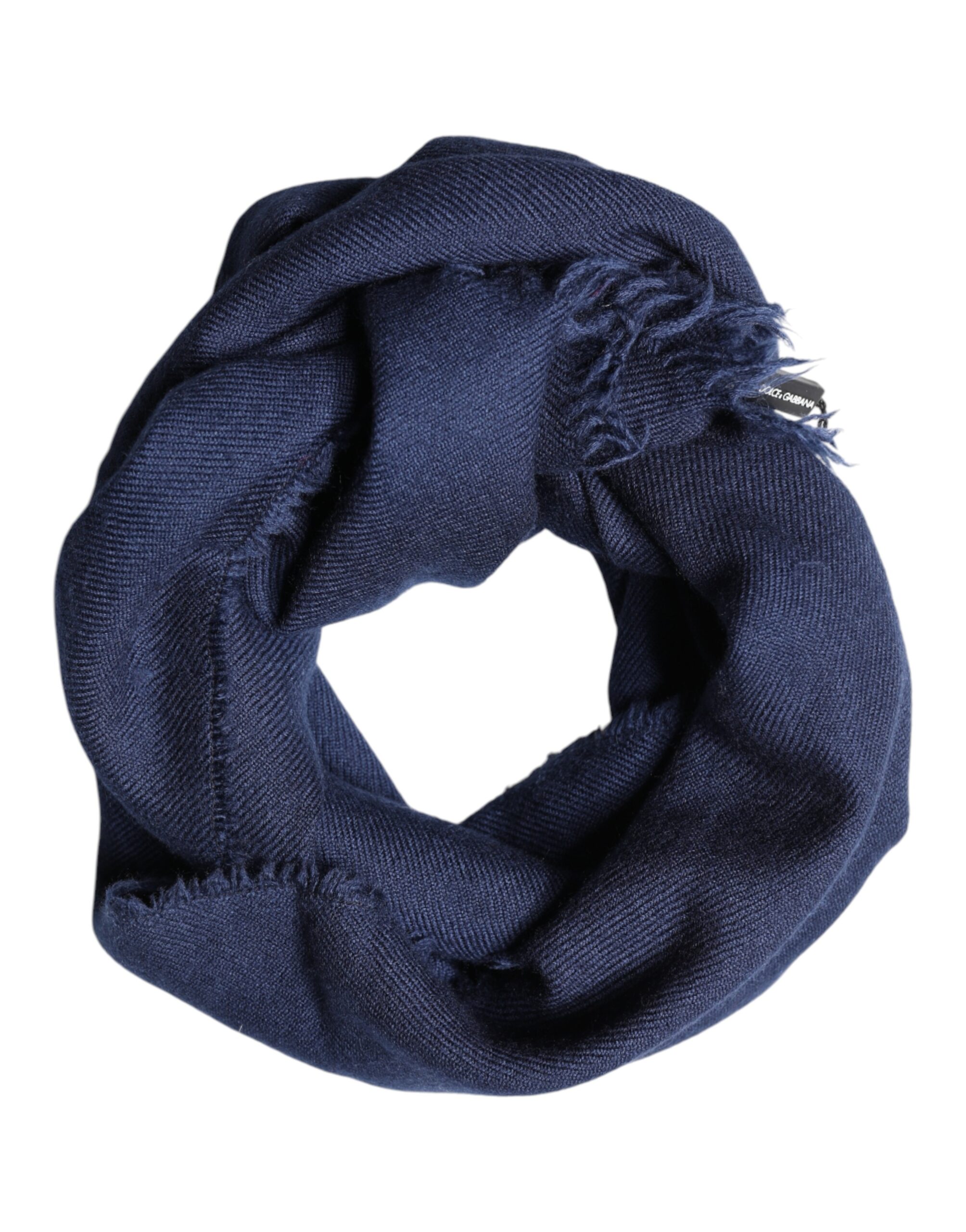 Dolce & Gabbana Scarf Blue Cashmere Neck Wrap Shawl Men - Image 4