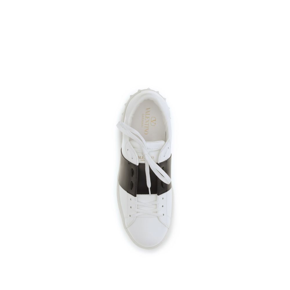 Valentino Garavani Blue Calf Leather Bos Taurus Low Top Sneakers - Image 4