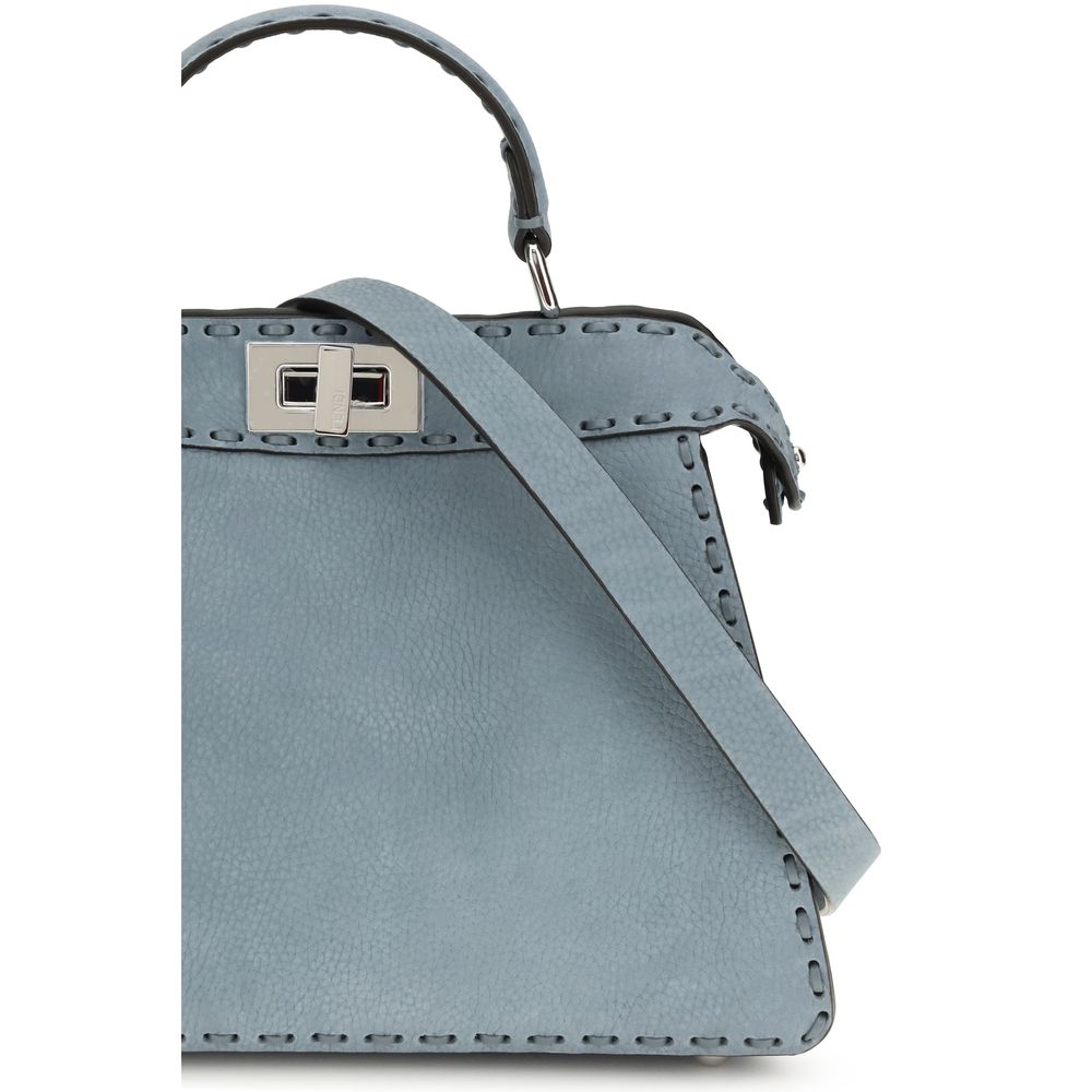 Fendi Blue Calf Leather Bos Taurus Handbag - Image 4