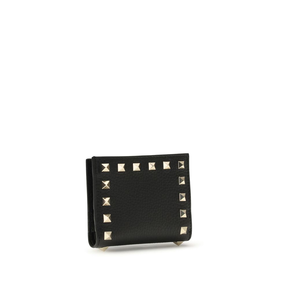 Valentino Garavani Black Calf Leather Bos Taurus Wallet - Image 2